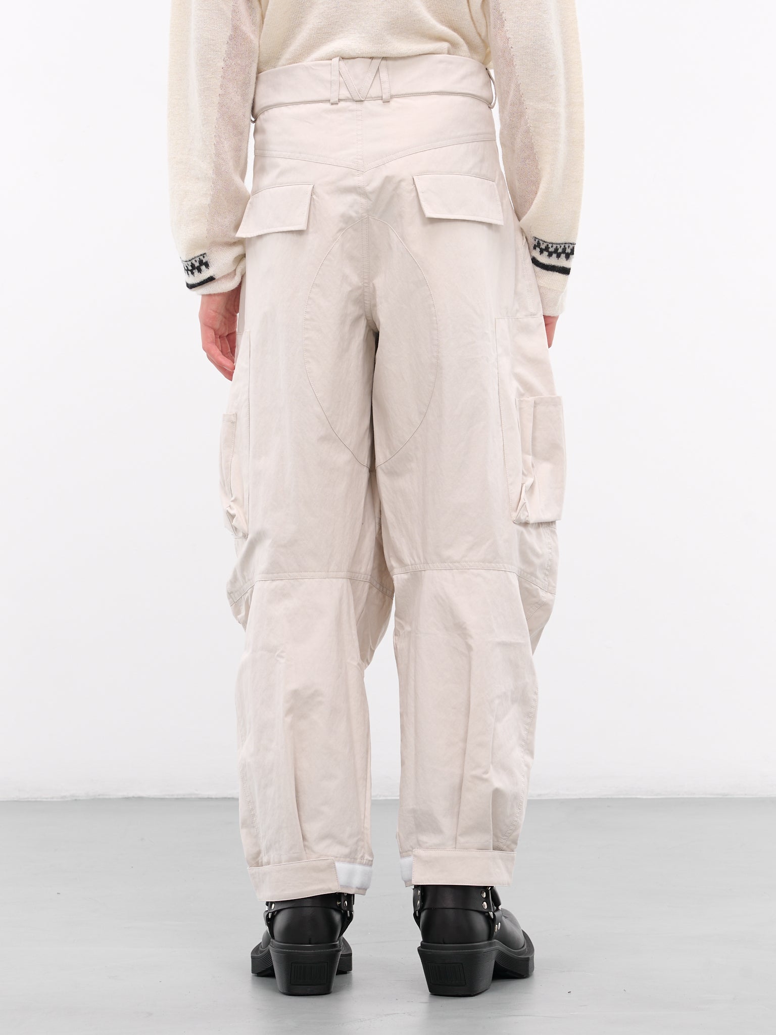 Cotton-Nylon Cargo Pants (24A96MRU27-812-TRAVERTINE)