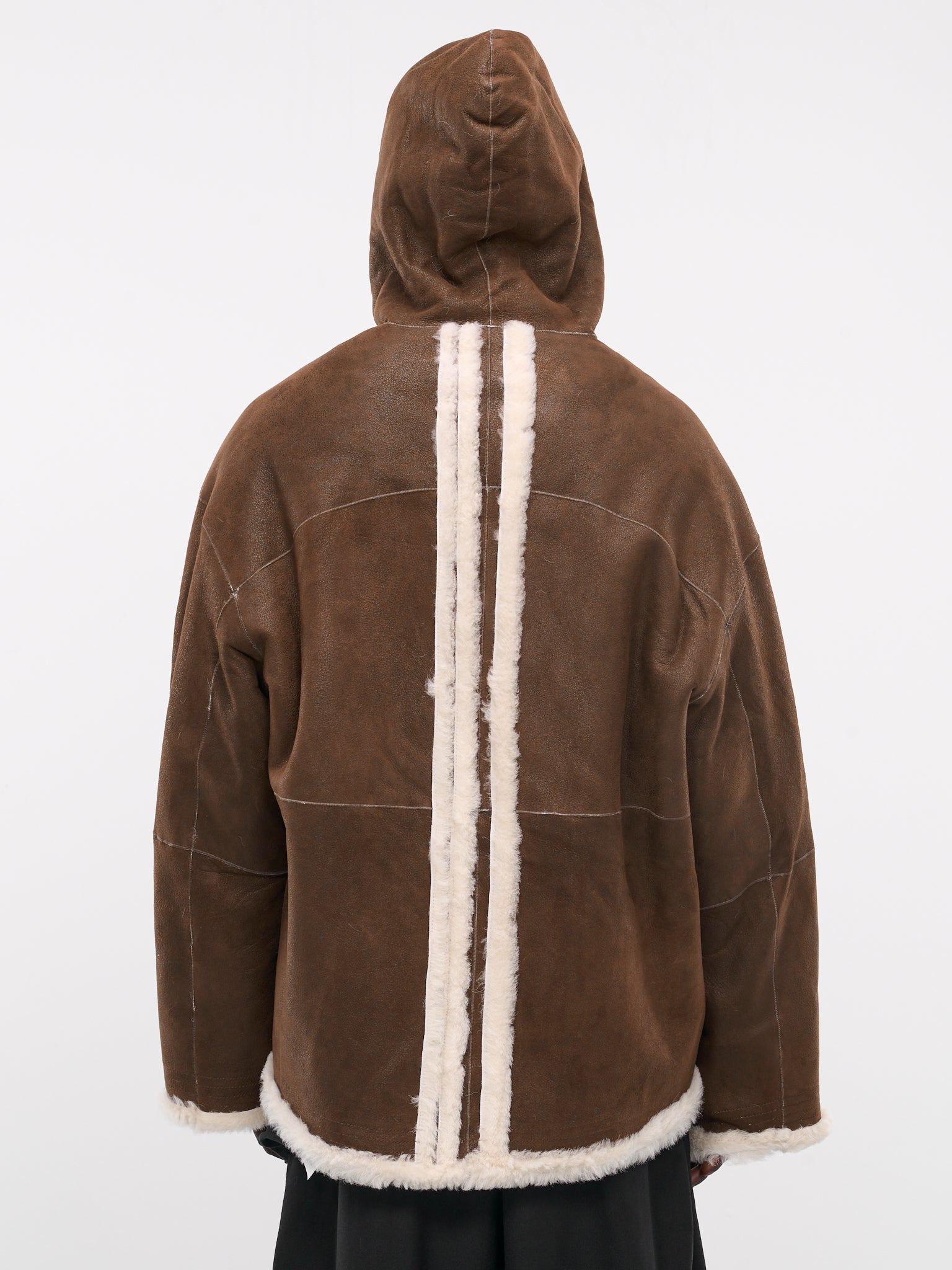 MORDECAI Hooded Shearling Jacket | H. Lorenzo - back