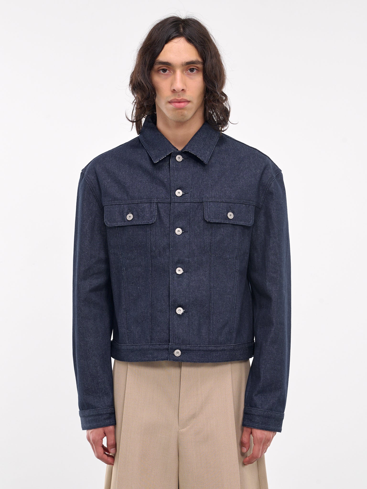 The Denim De-Nîmes Jacket (246DE067-1513-NAVY-STRIPE)