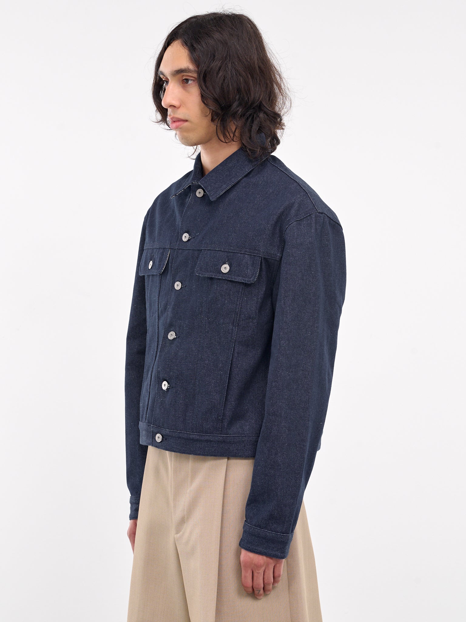 The Denim De-Nîmes Jacket (246DE067-1513-NAVY-STRIPE)