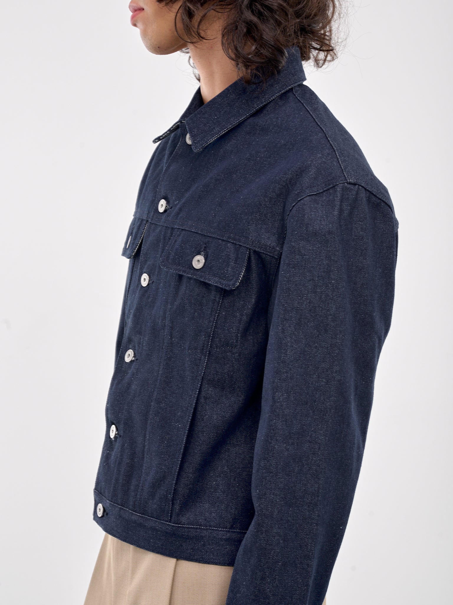 The Denim De-Nîmes Jacket (246DE067-1513-NAVY-STRIPE)