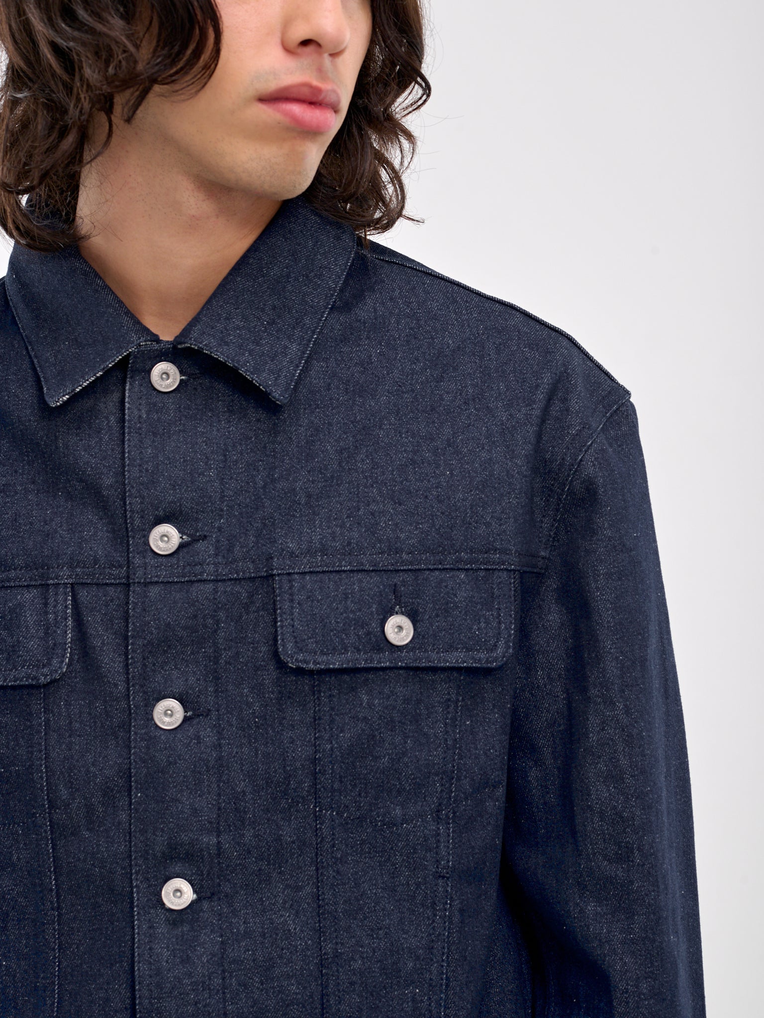 The Denim De-Nîmes Jacket (246DE067-1513-NAVY-STRIPE)