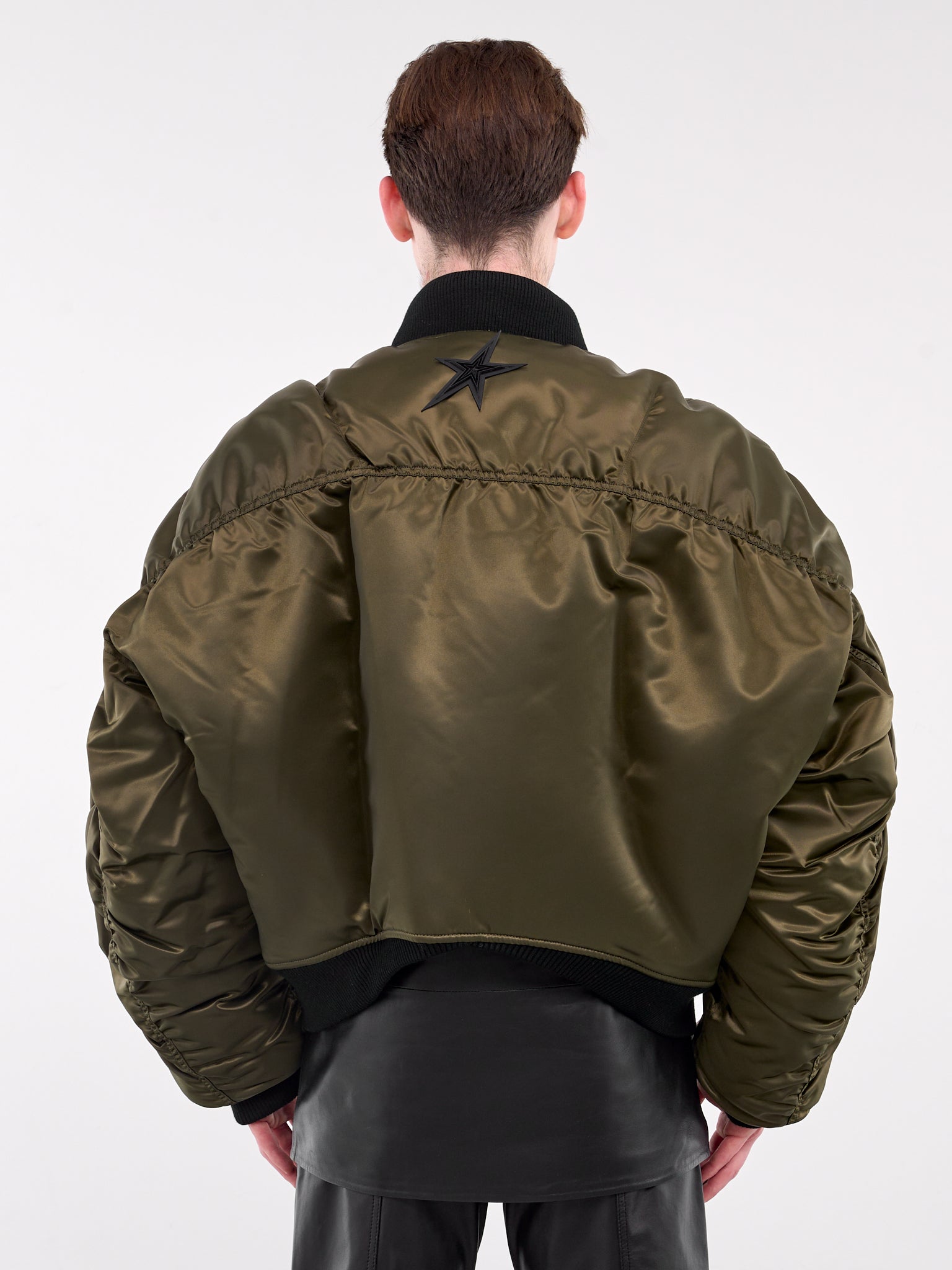 Satin Bomber Jacket (24F1BL0113870-MILITARY-GREEN)