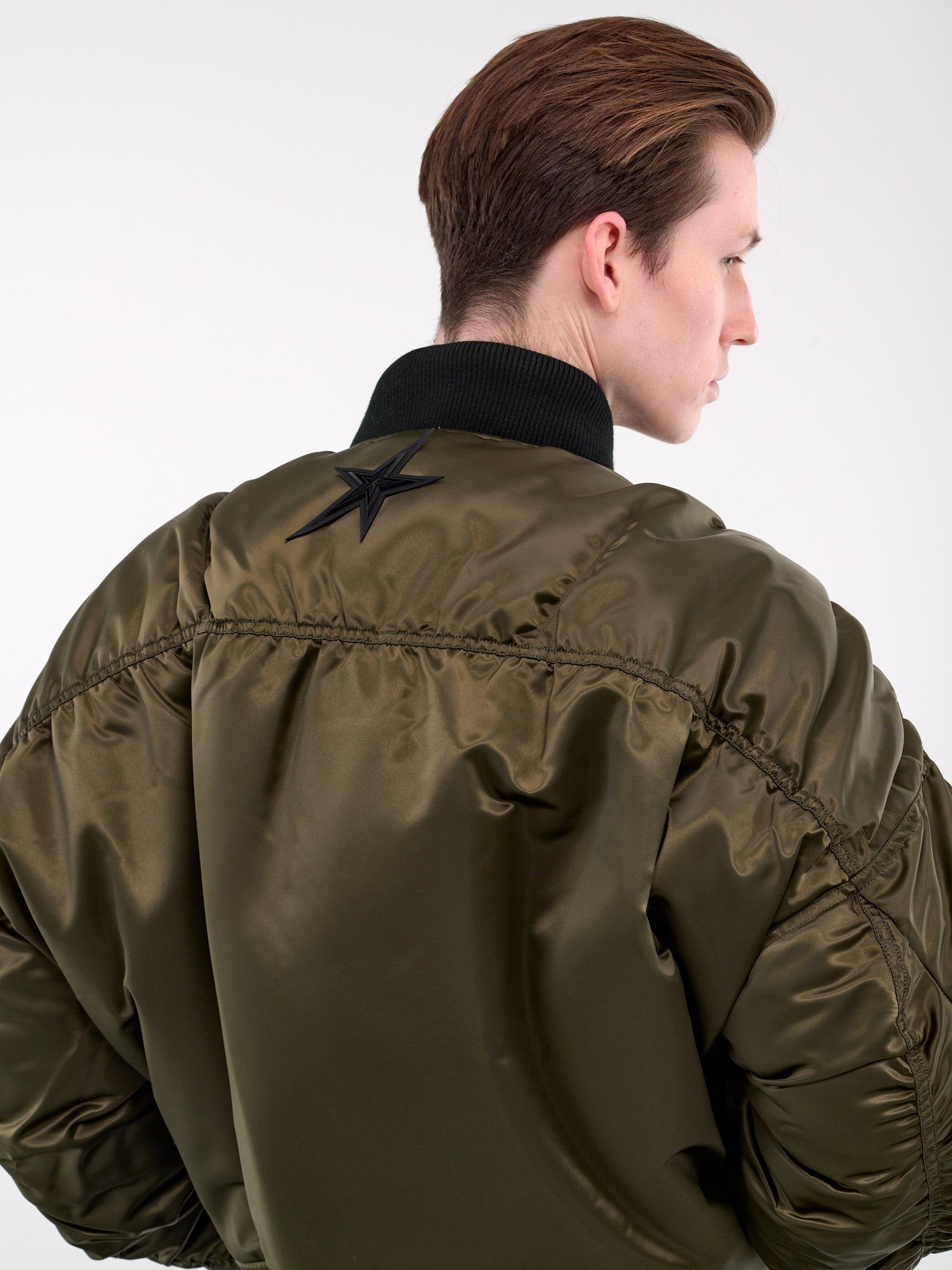 Satin Bomber Jacket (24F1BL0113870-MILITARY-GREEN)