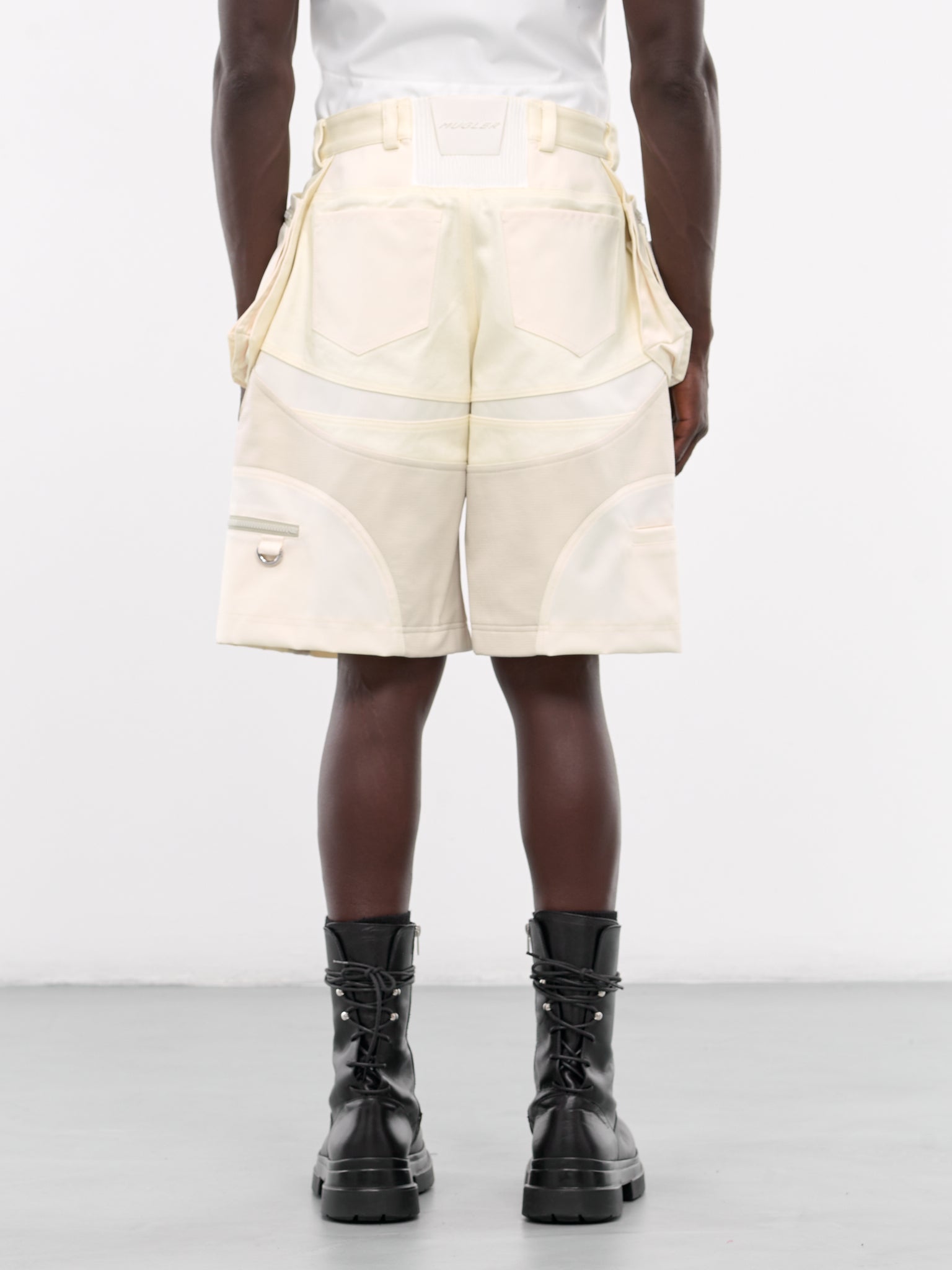 Technical Fabric Cargo Shorts (24F1PA04582004-OFF-WHITE)