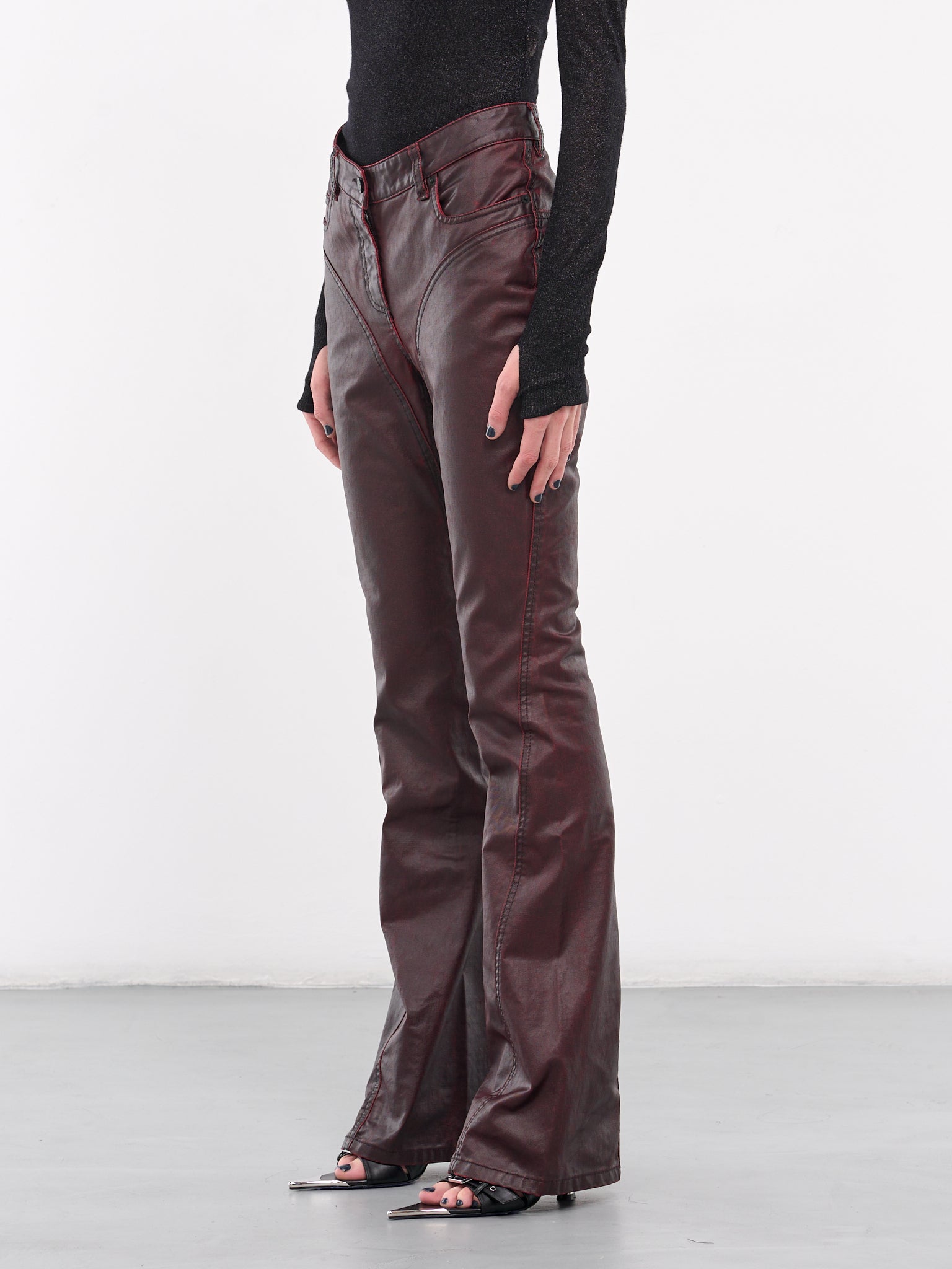 Vampire Waxed Denim Trousers (24F6PA0398286-VAMPIRE)