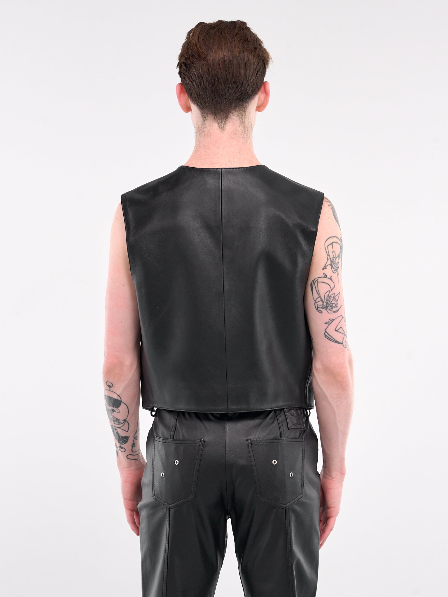 Leather Vest (24F9T00712CUI1-BLACK)