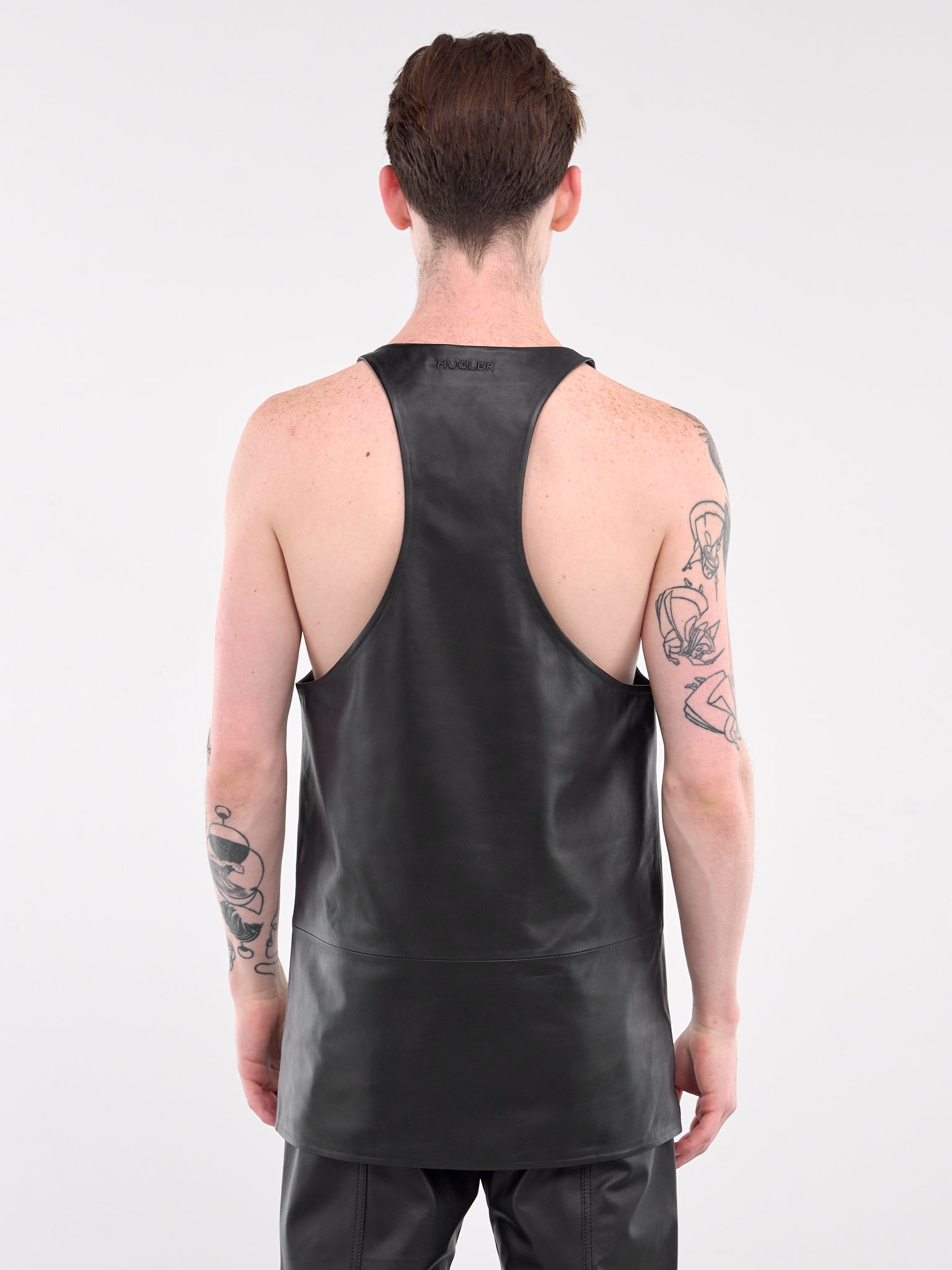 Leather Tank Top (24F9T00746-CUI1-BLACK)