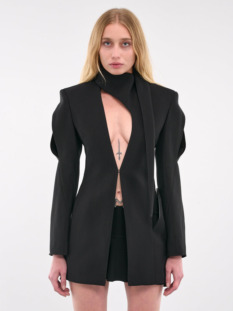 Cut-Out Tailored Blazer (24W1VE0439182-BLACK)