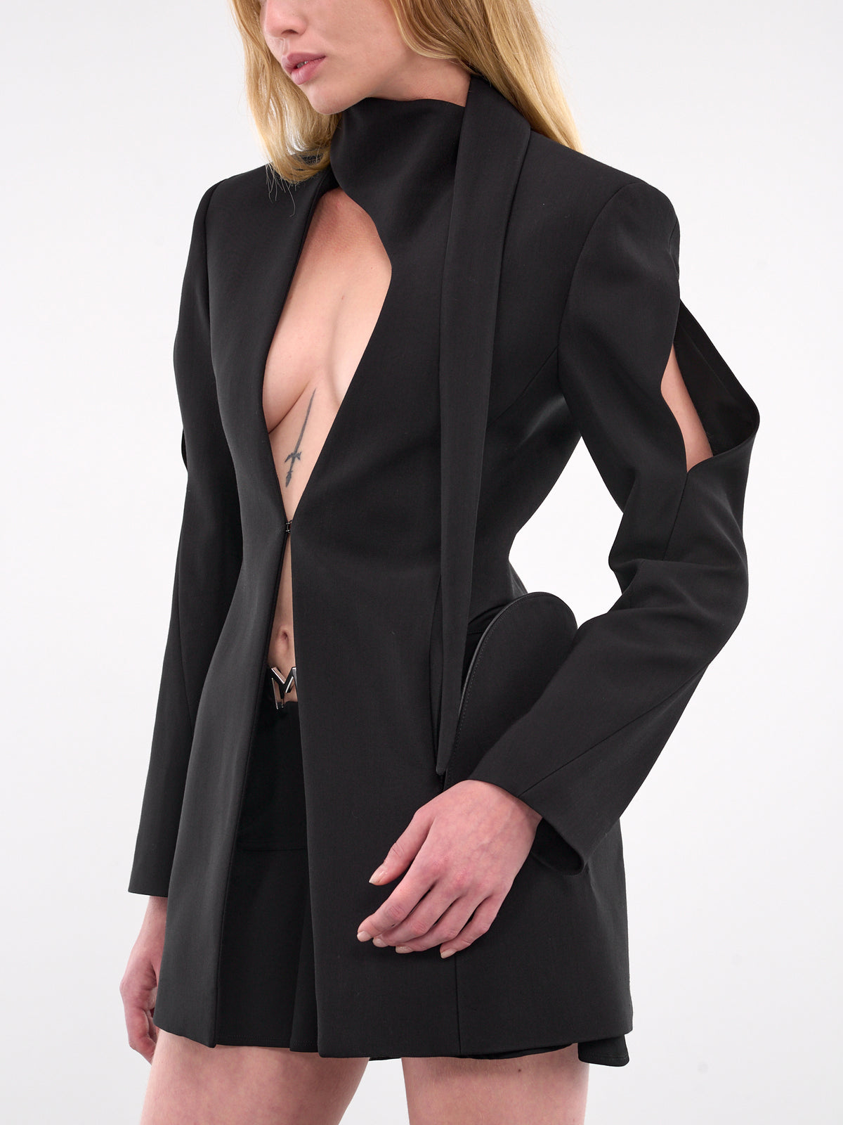 Cut-Out Tailored Blazer (24W1VE0439182-BLACK)