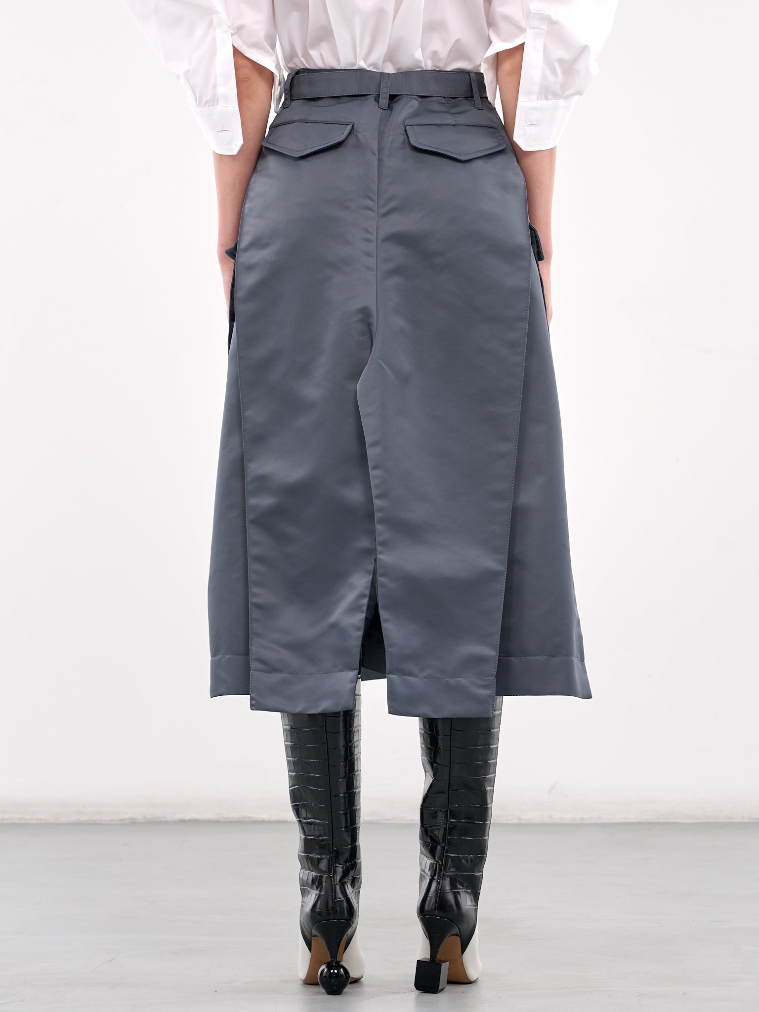 Nylon Twill Skirt (25-07678-375-BLUE-GRAY)