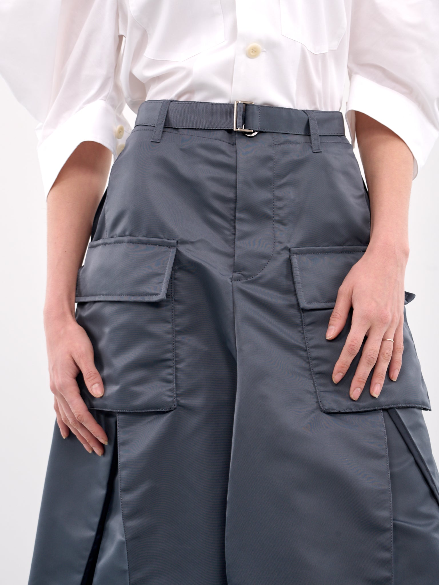 Nylon Twill Skirt (25-07678-375-BLUE-GRAY)