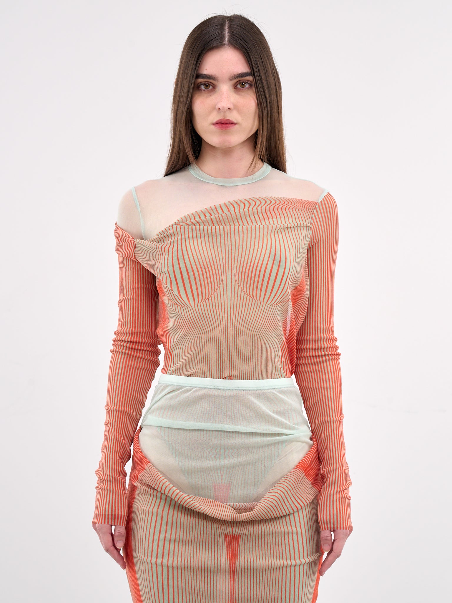 Layered Morphing Bodysuit (25-33-F-BD064-T578-MINT-CORAL)