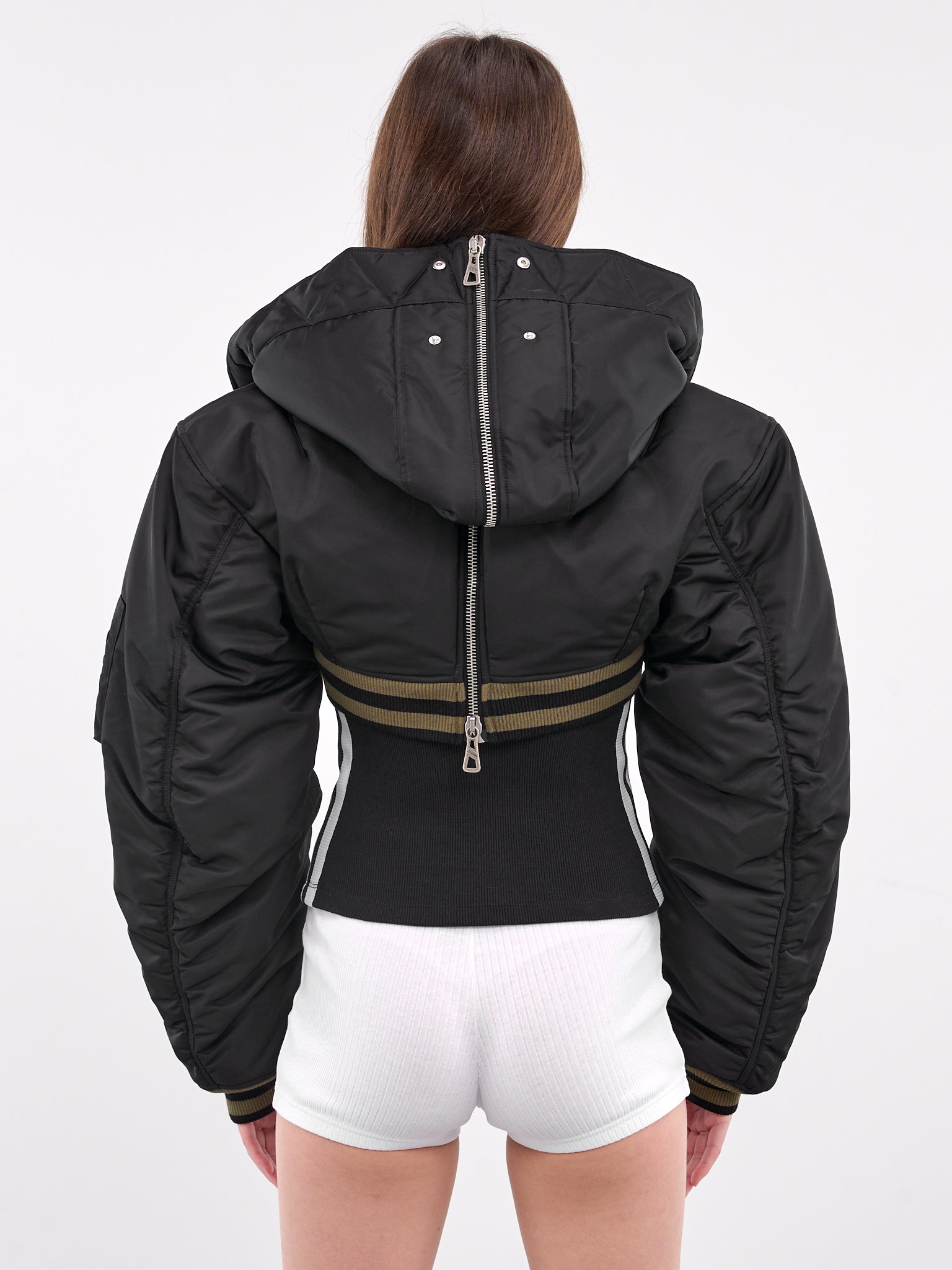 The Quilted Cropped Bomber Jacket (25-33-F-BL056-C055-BLACK)