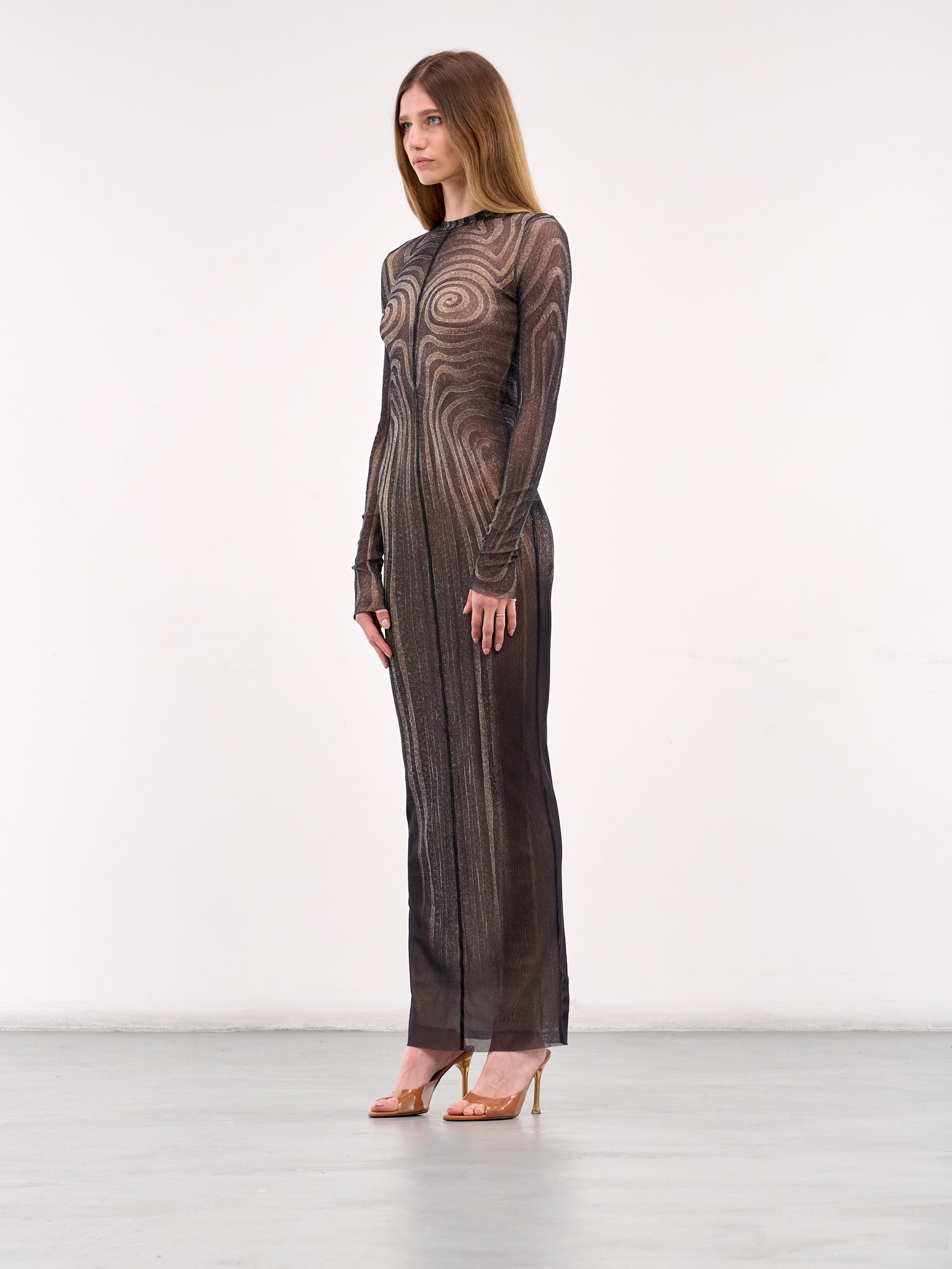 The Long "Spirale" Dress (25-34-F-RO390-T587-MULTI)