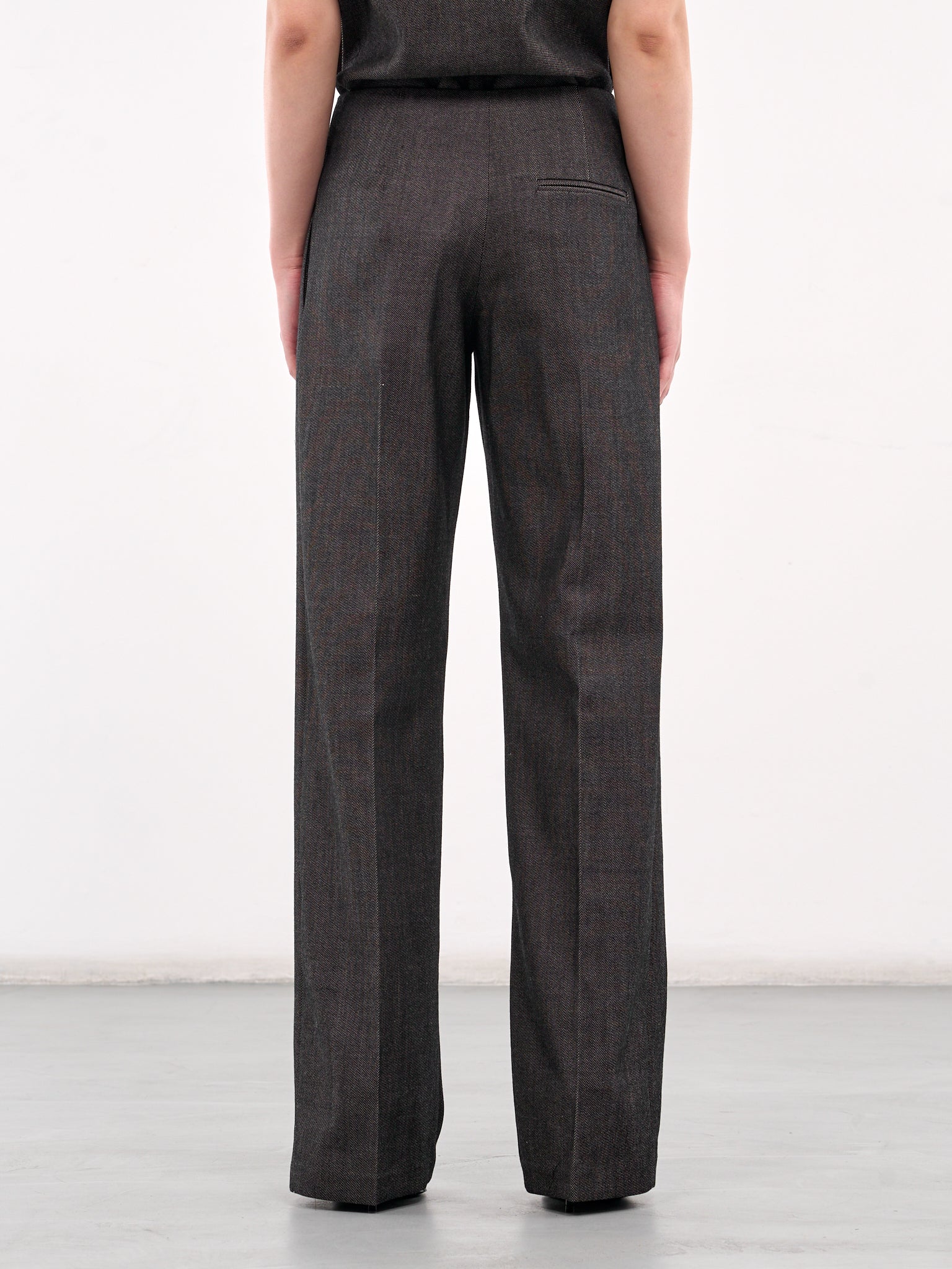 Low Waist Pleated Trousers (25015416-SPECKLED-BLACK)