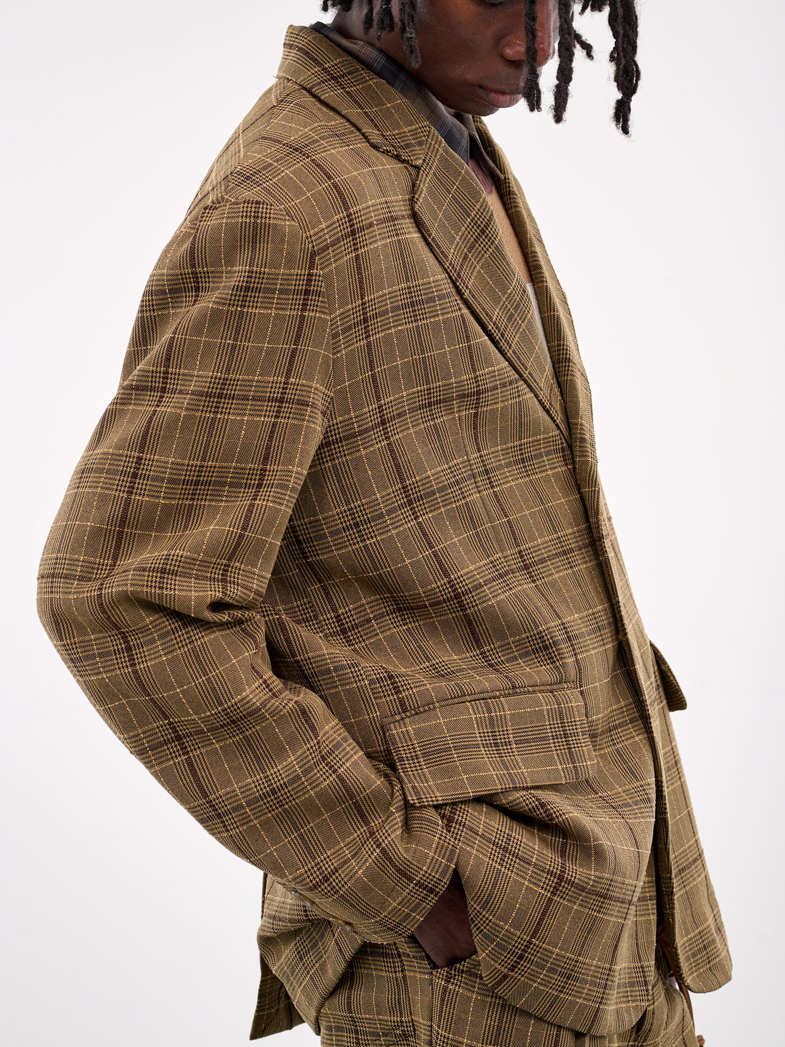 Square Blazer (251-MJK103-BROWN)