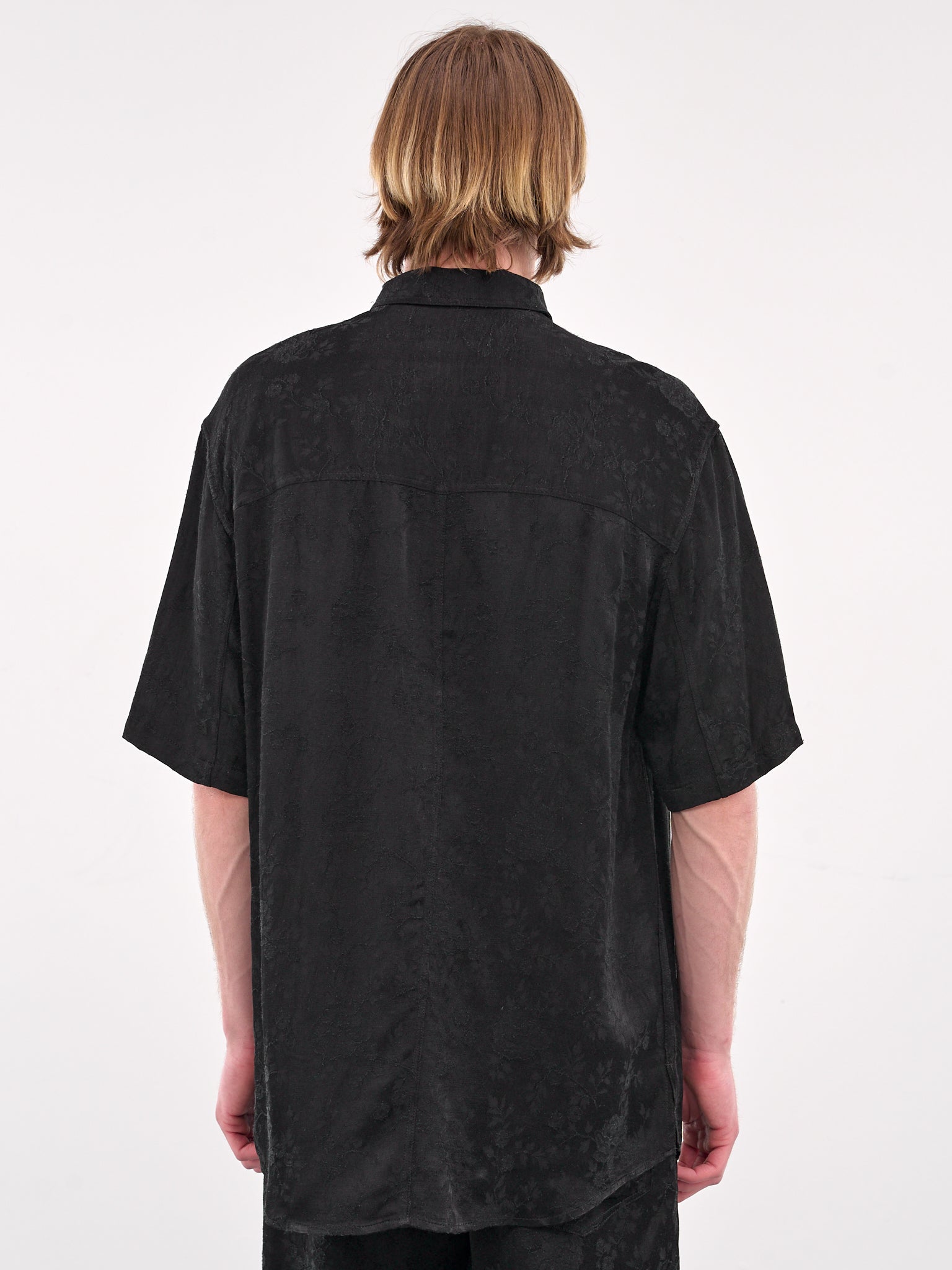 Oversized Short Sleeve Shirt (251-MSH059-BLACK)