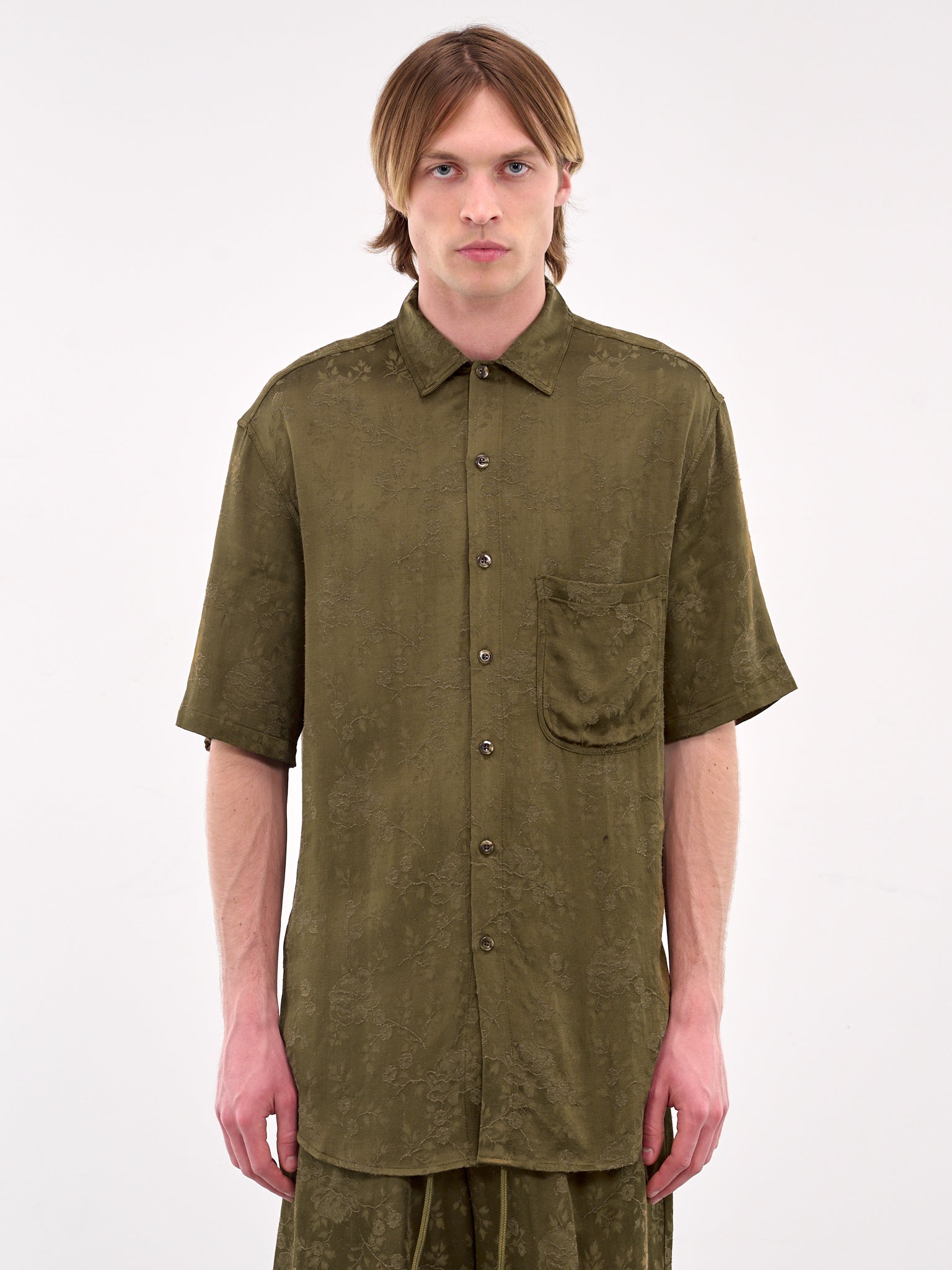 Oversized Short Sleeve Shirt (251-MSH059-KHAKI)