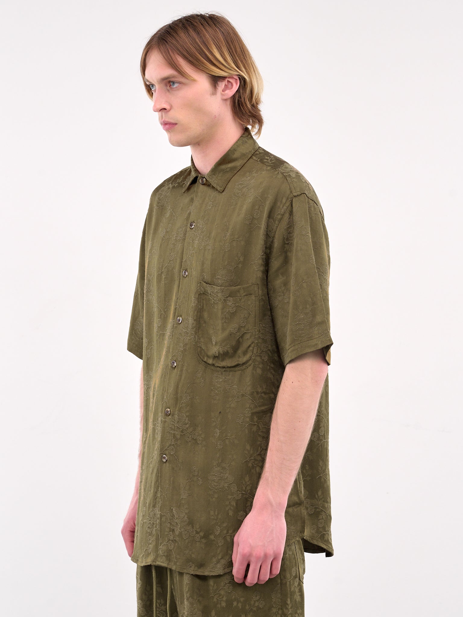 Oversized Short Sleeve Shirt (251-MSH059-KHAKI)