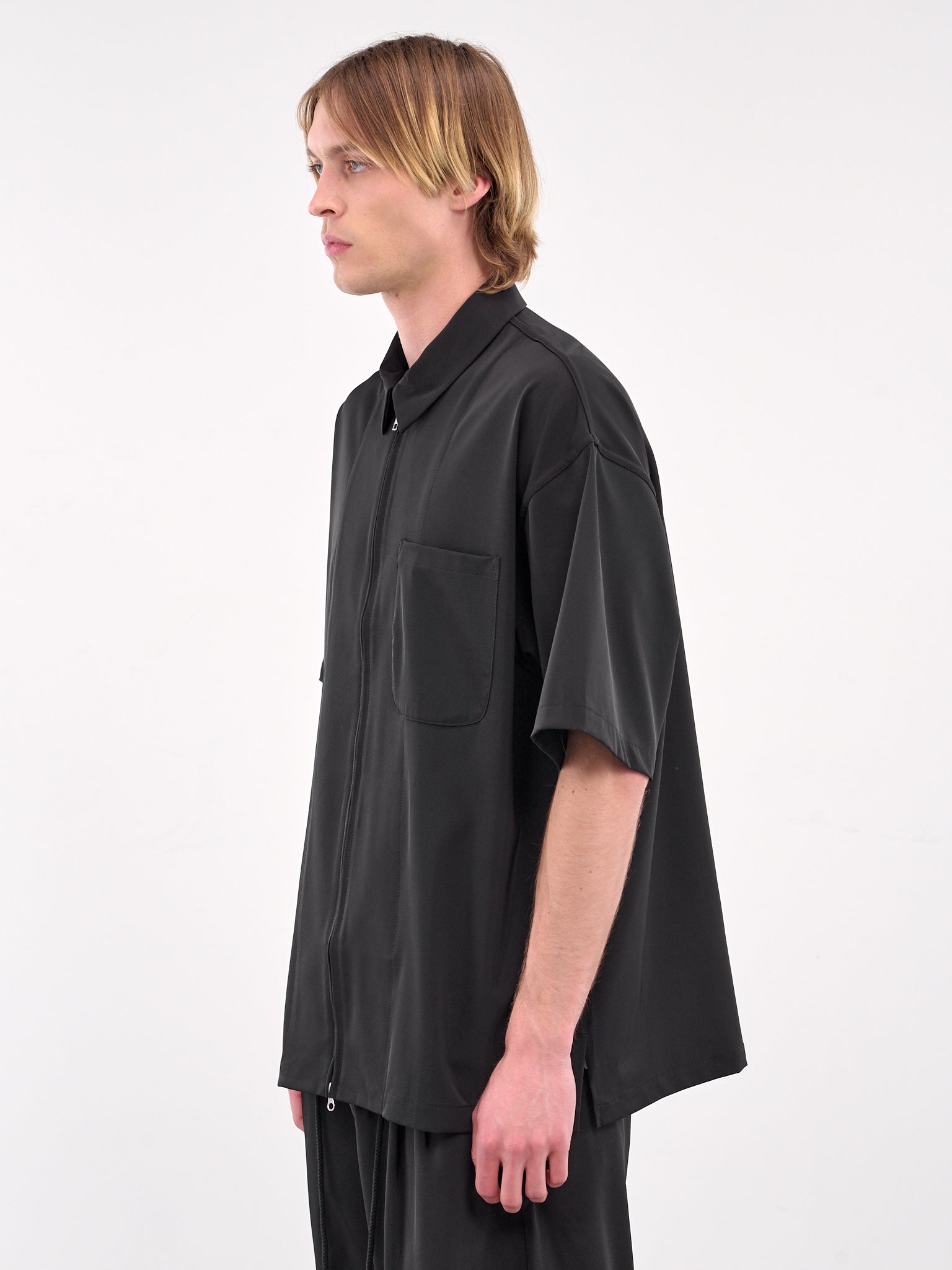 Zip-Up Gym Shirt (251-MSH070-BLACK)