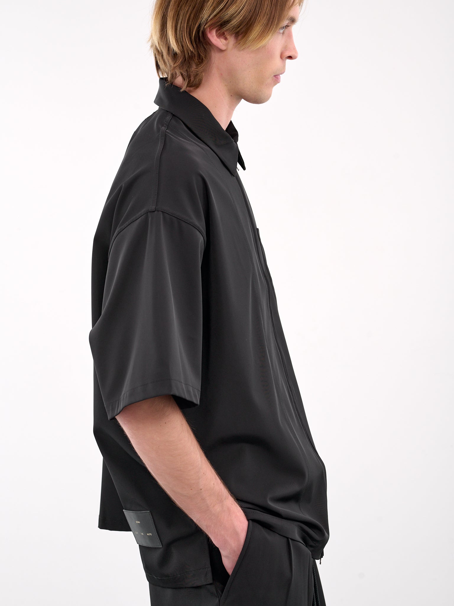 Zip-Up Gym Shirt (251-MSH070-BLACK)