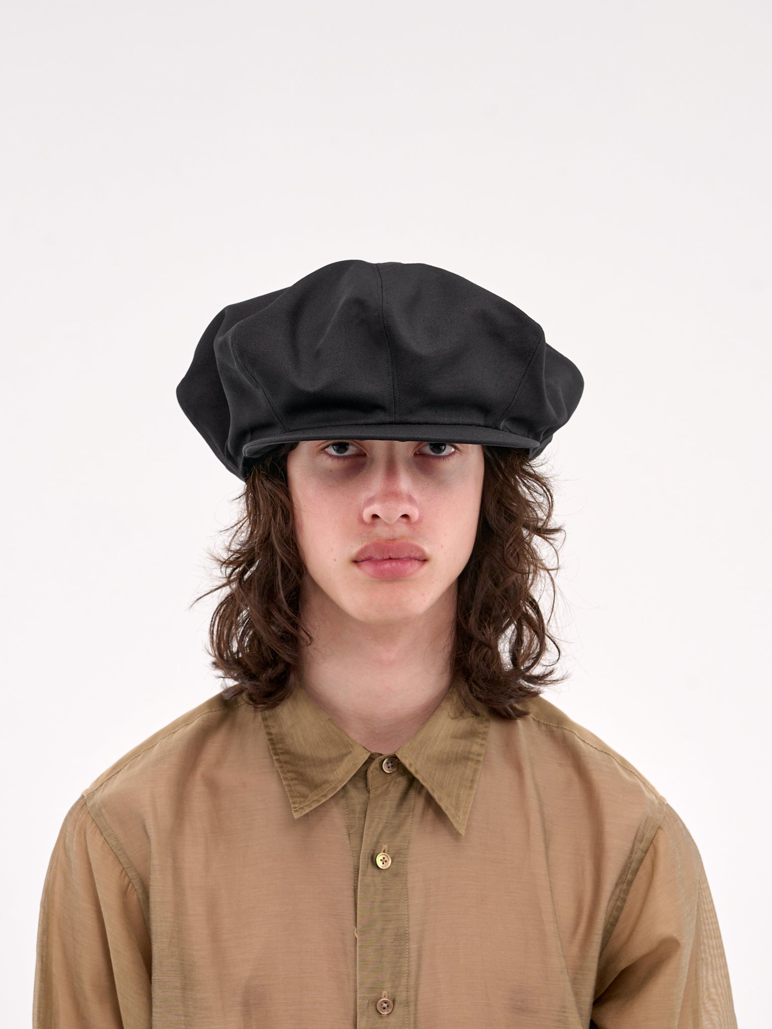 Poly Chino Flat Big Casquette (251215-01-BLACK)