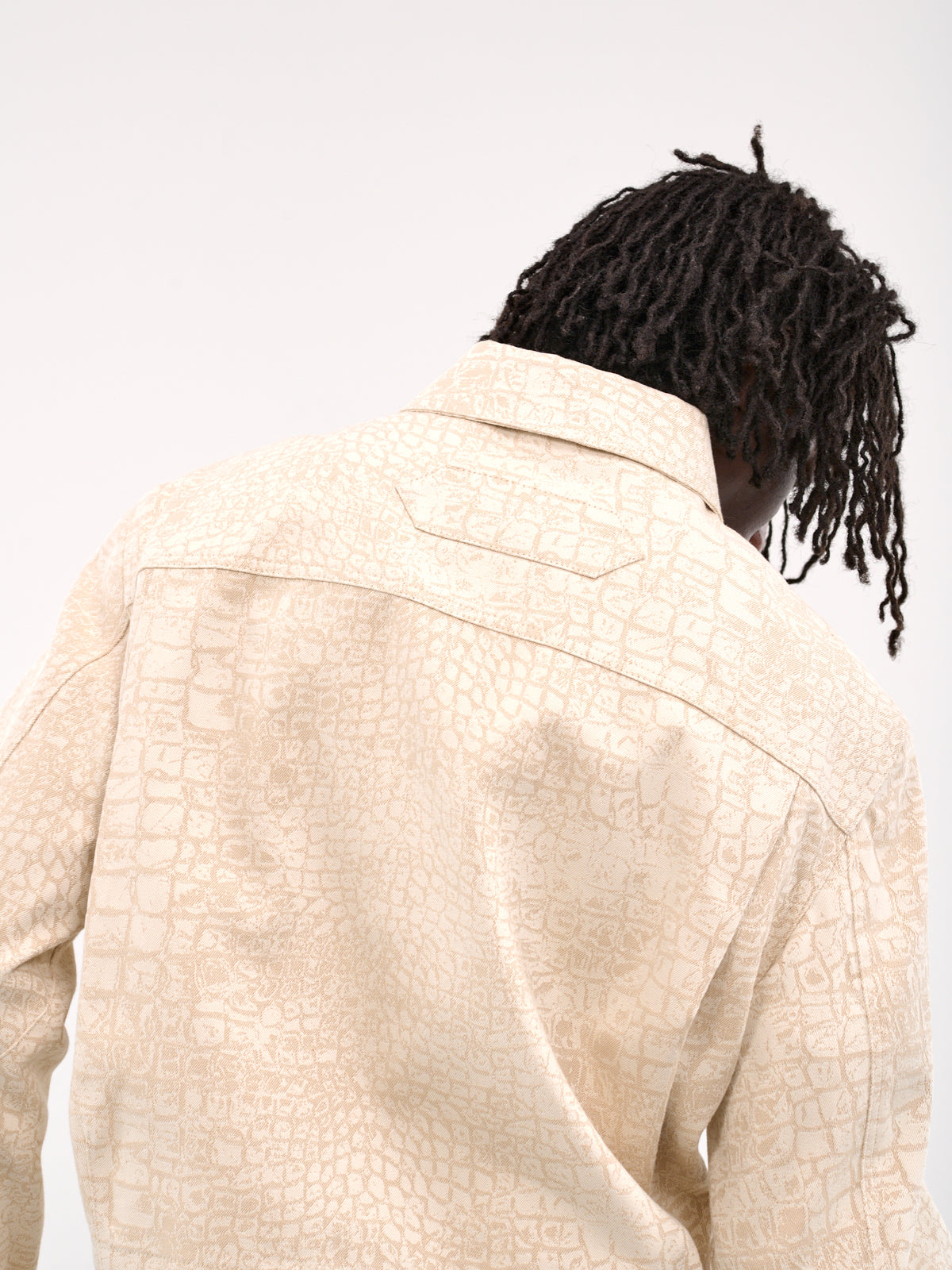 The Canevas De-Nîmes Jacket (255DE055-1731-CROCO-BEIGE)