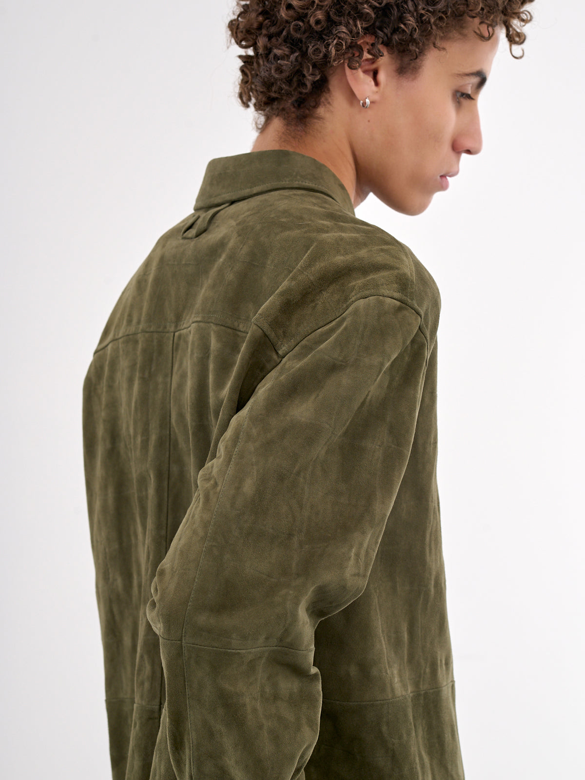 The Croco Leather Shirt (255SH119-1738-KHAKI)