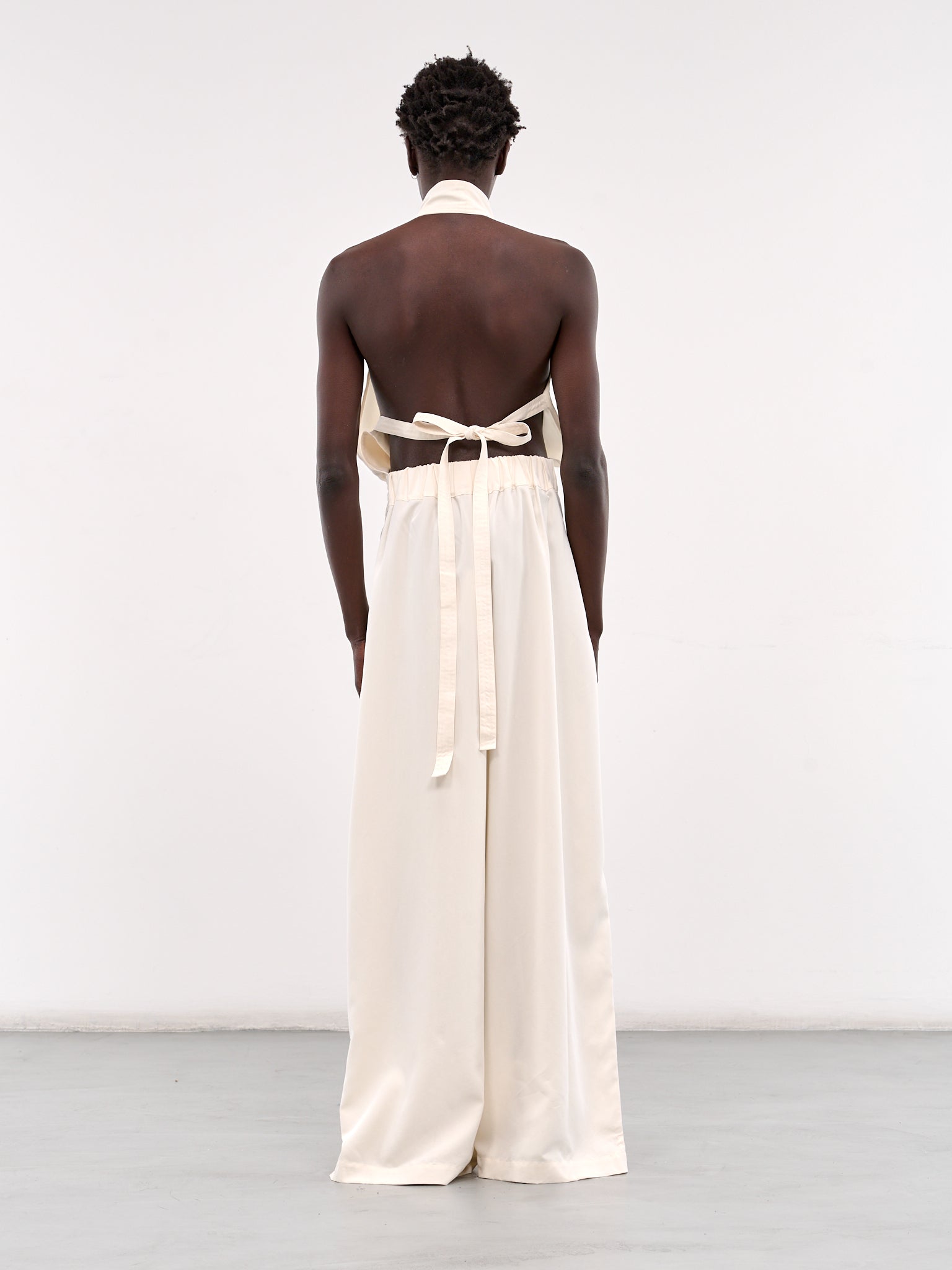 Fluid Jumpsuit Dress (25E96MRD06-004-IVORY)