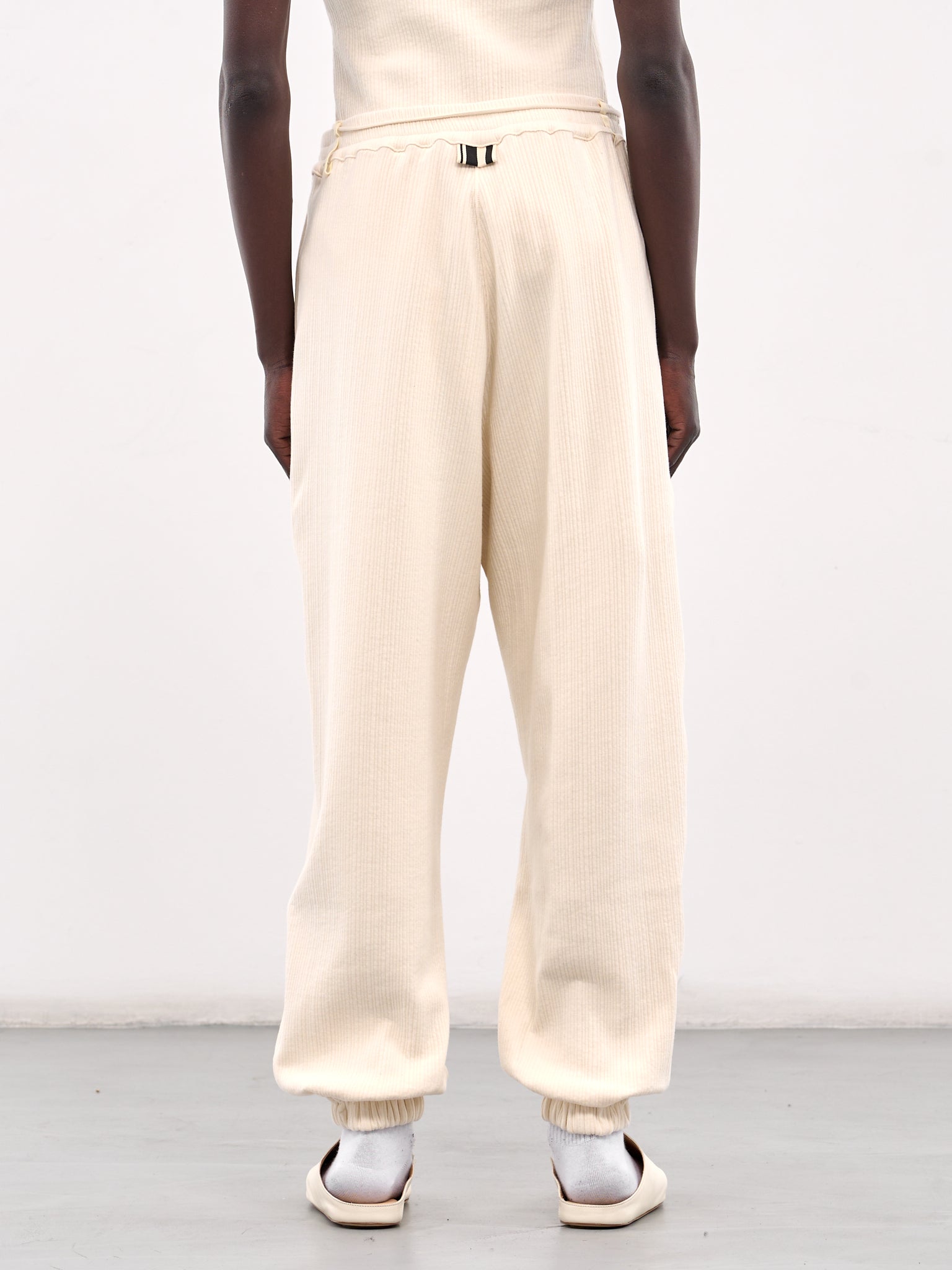 Seersucker Fleece Sweatpants (25E96MUJ16-004-IVORY)