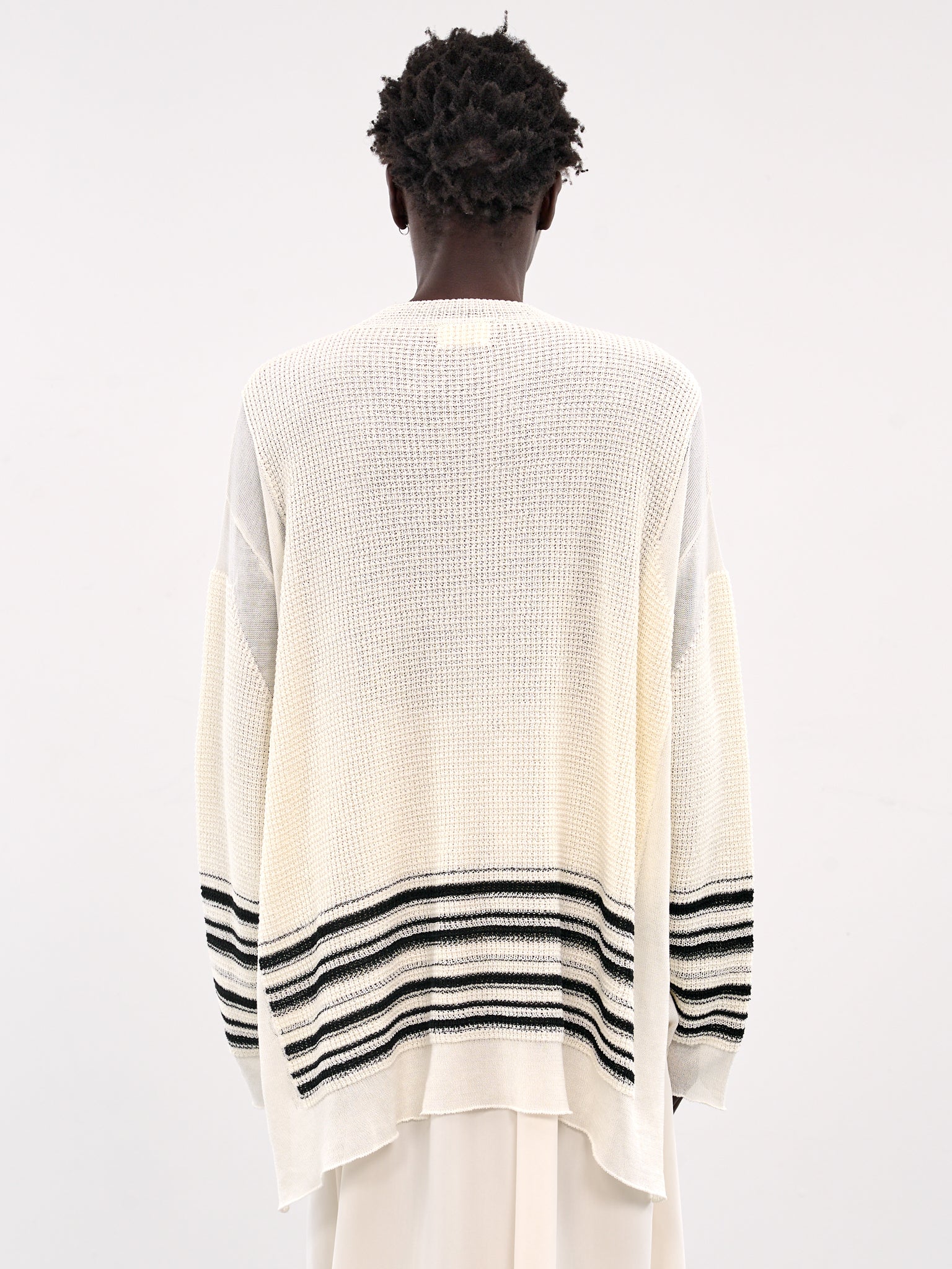 Towel Waffle Knit Sweater (25E96MUK02-014-ALABASTRO+B)