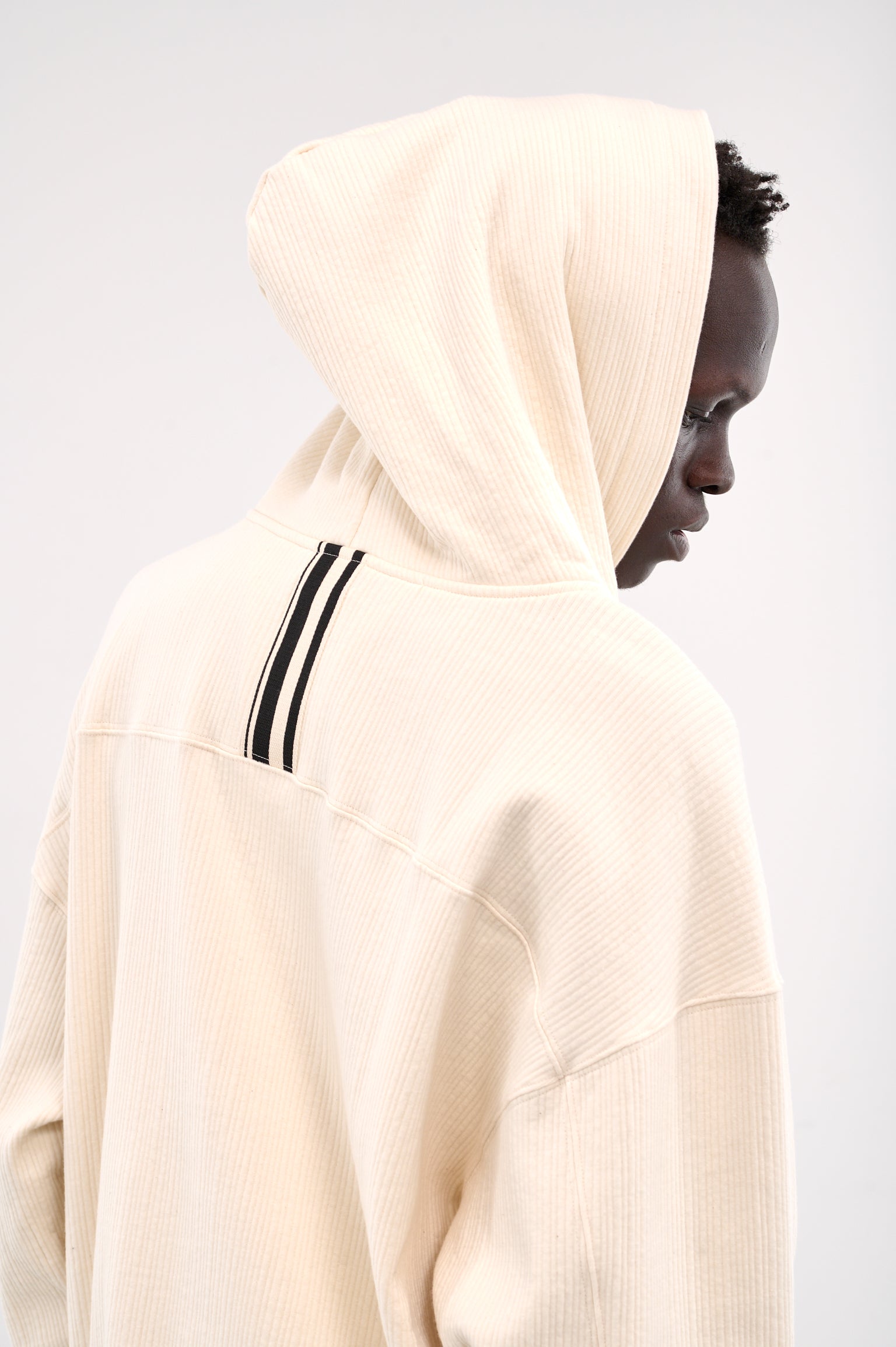 Seersucker Hoodie (25E96MXJ06-004-IVORY)