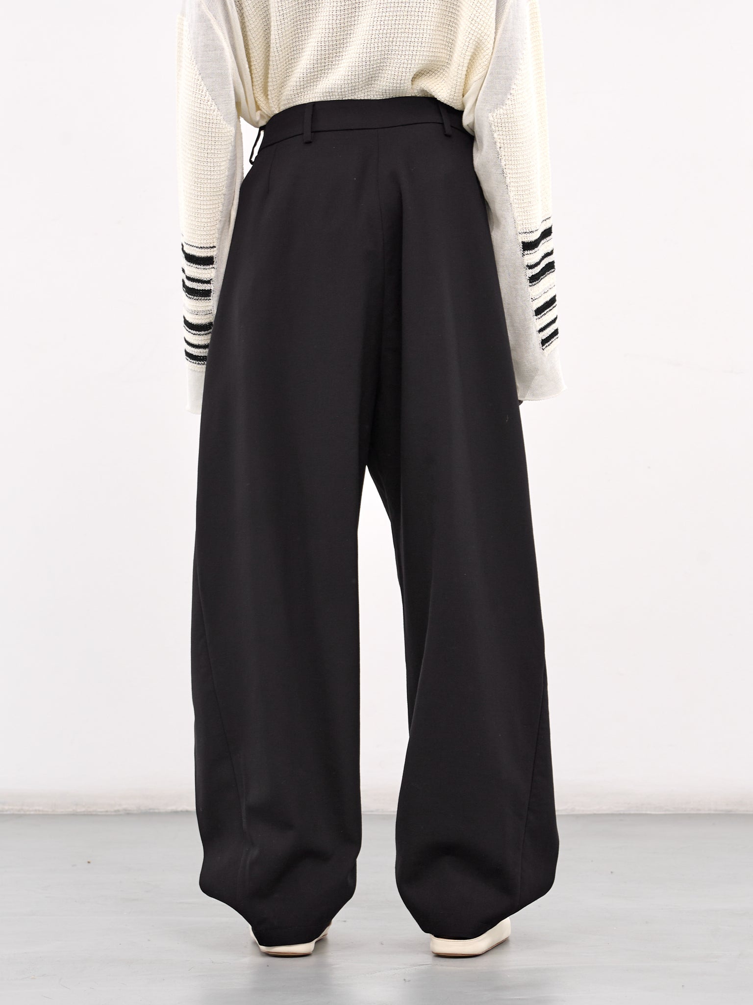 Wool Wrap Pants (25E96MXR07-999-BLACK)