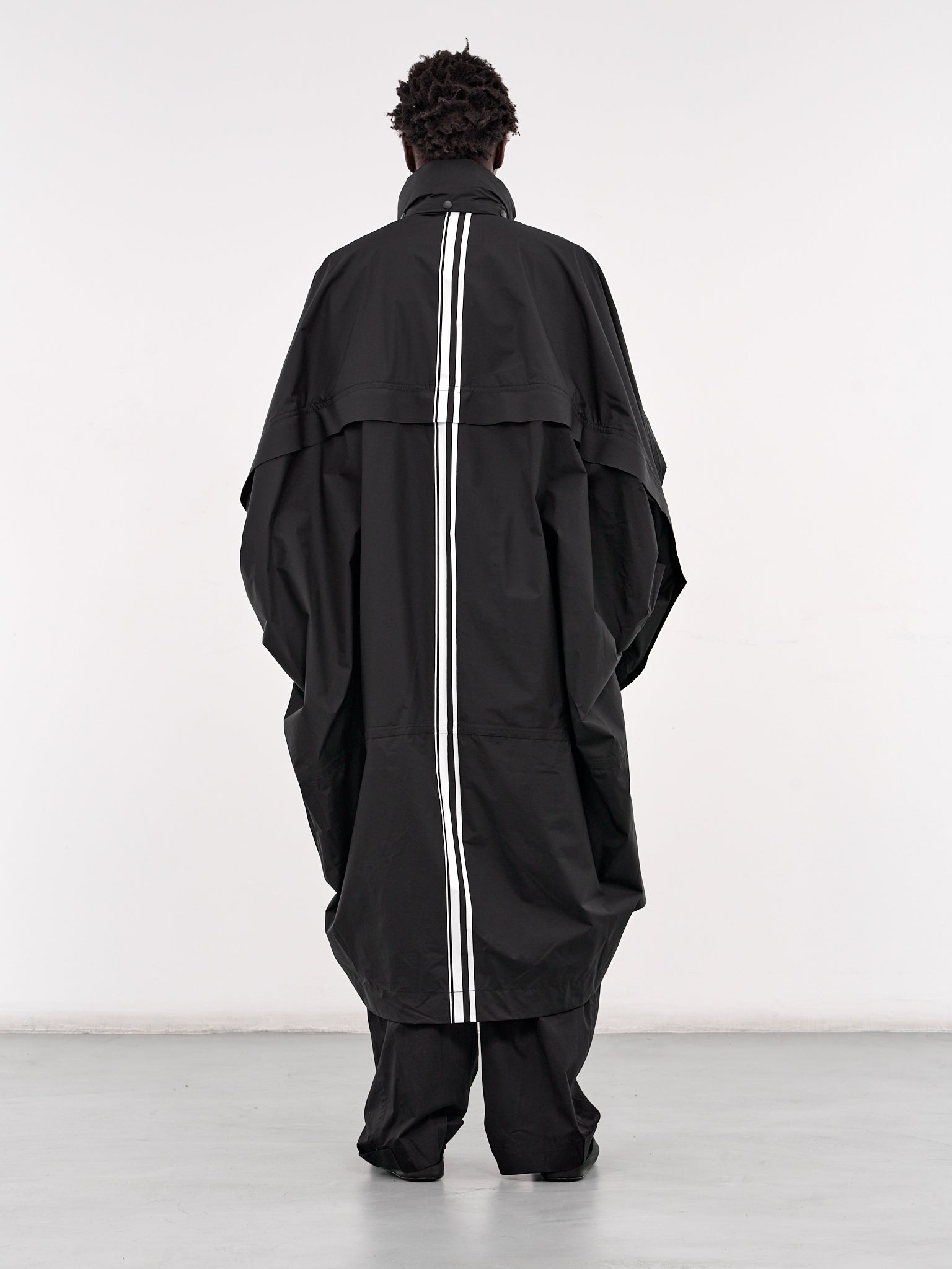 Oversized Ripstop Rain Coat (25E96MXR21-999-BLACK)