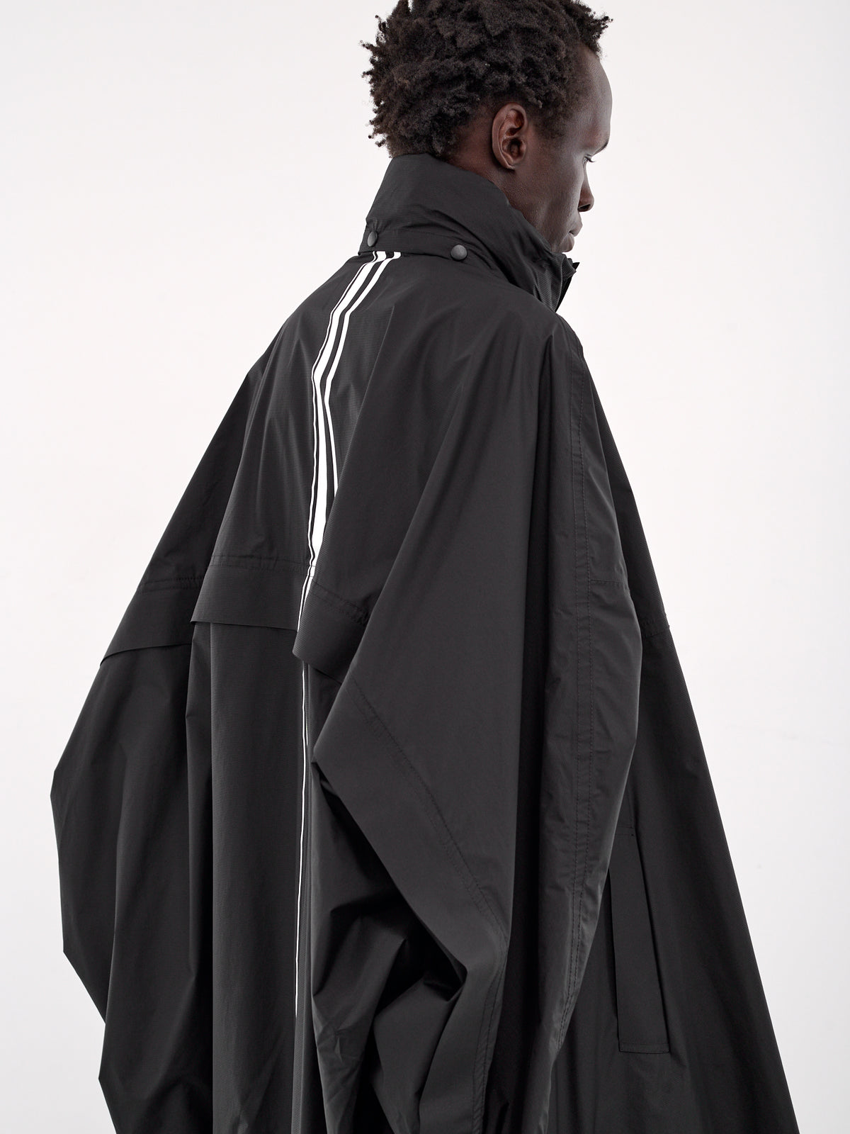 Oversized Ripstop Rain Coat (25E96MXR21-999-BLACK)