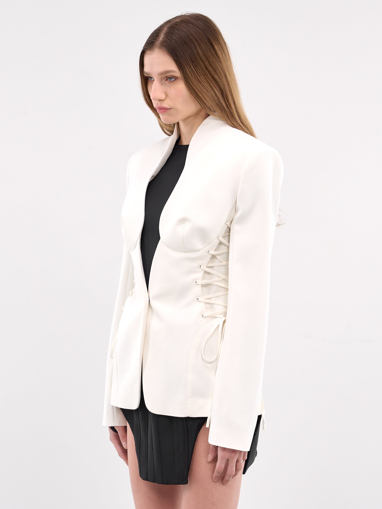 Sculptural Laced Jacket (25P1VE0450196-SNOW)