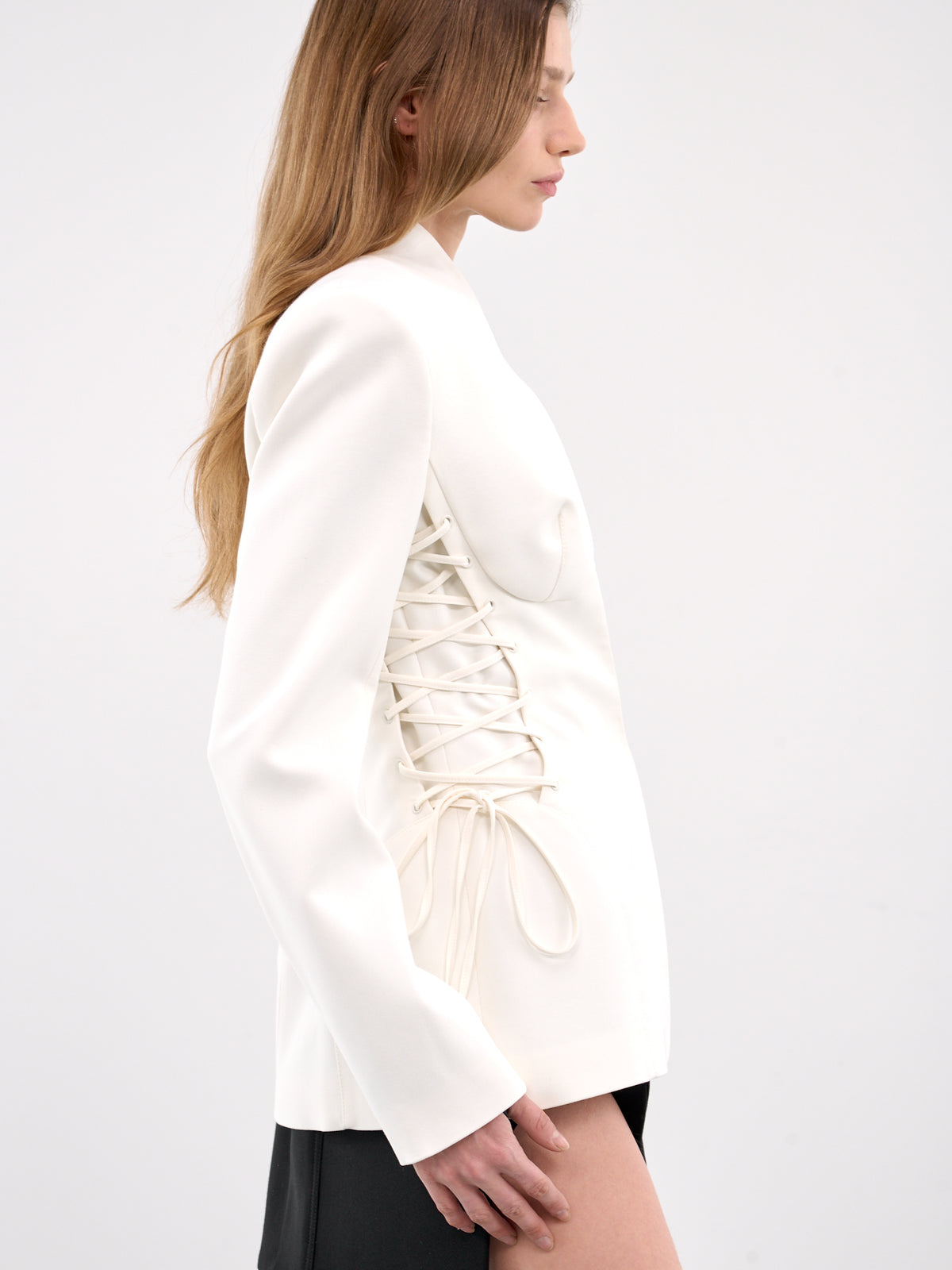 Sculptural Laced Jacket (25P1VE0450196-SNOW)