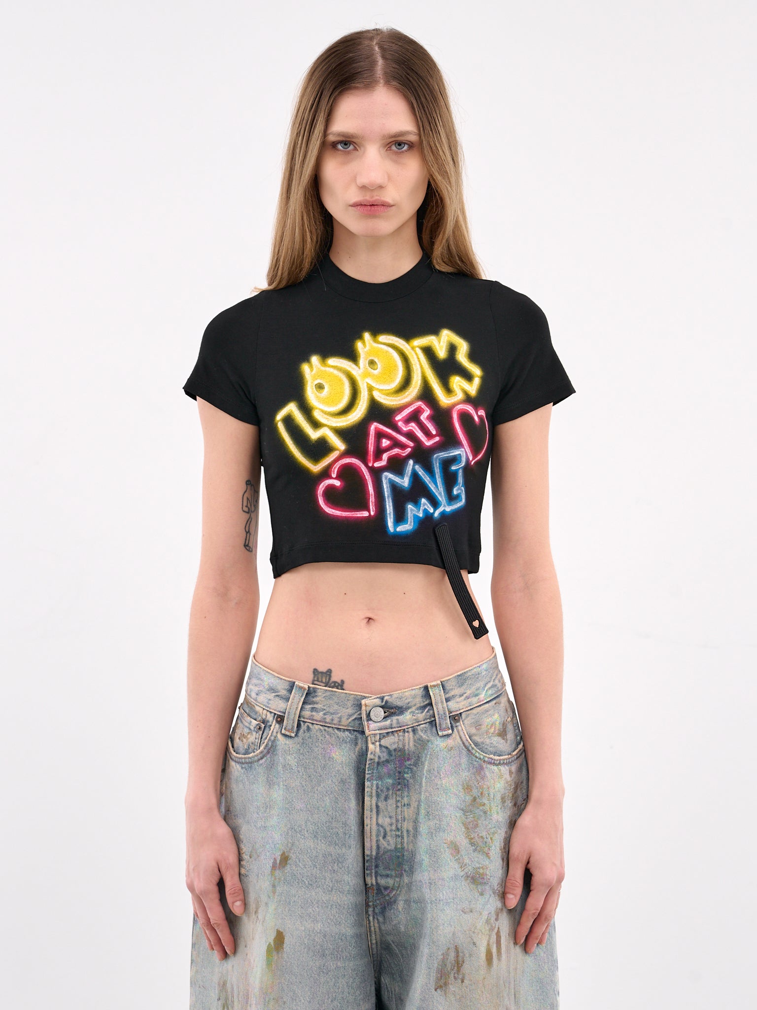 DOUBLET Cropped Graphic Tee | H. Lorenzo - front