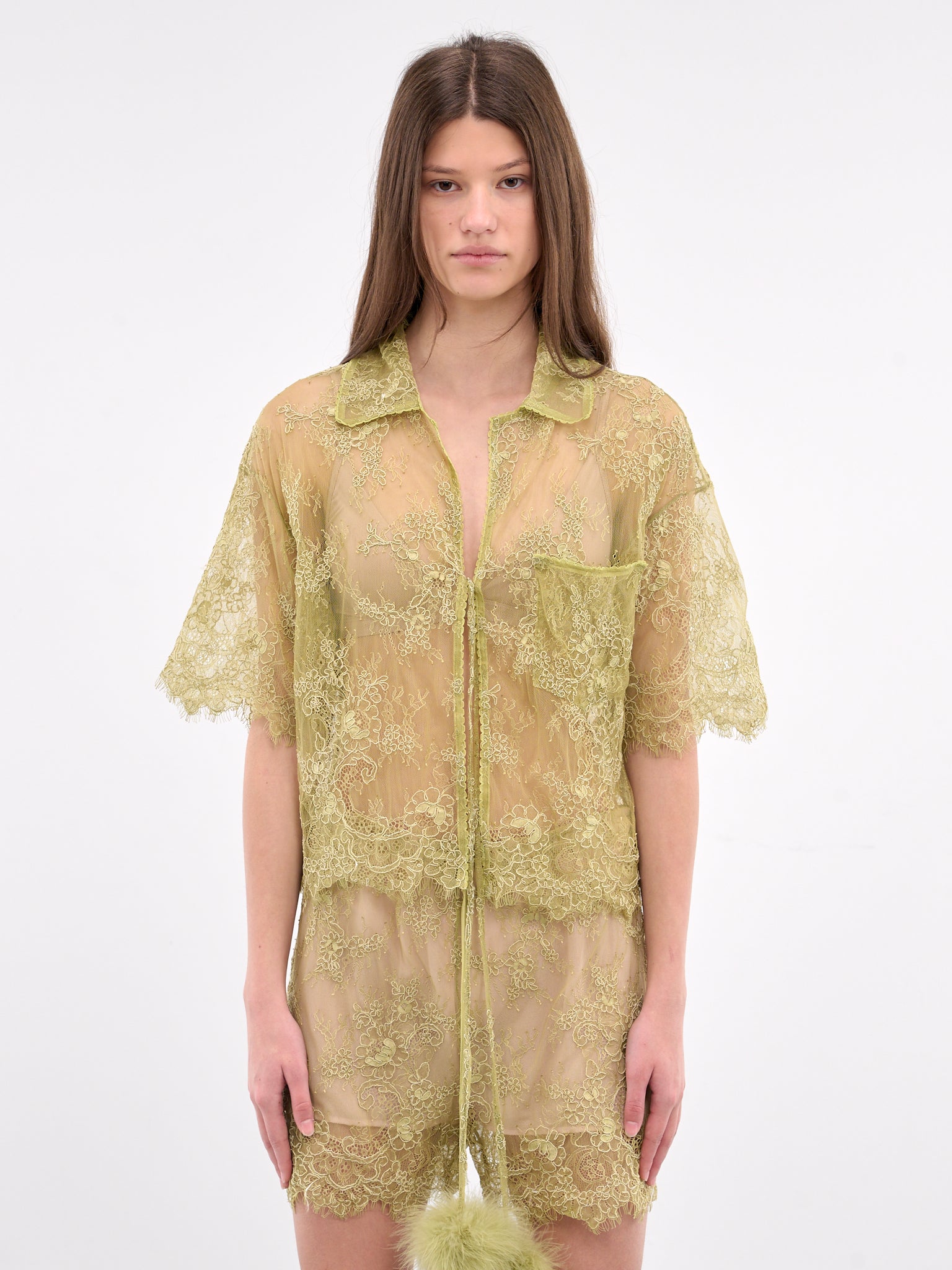 Rébrodé Lace Shirt (2C341A-N0459-NILE-GREEN)