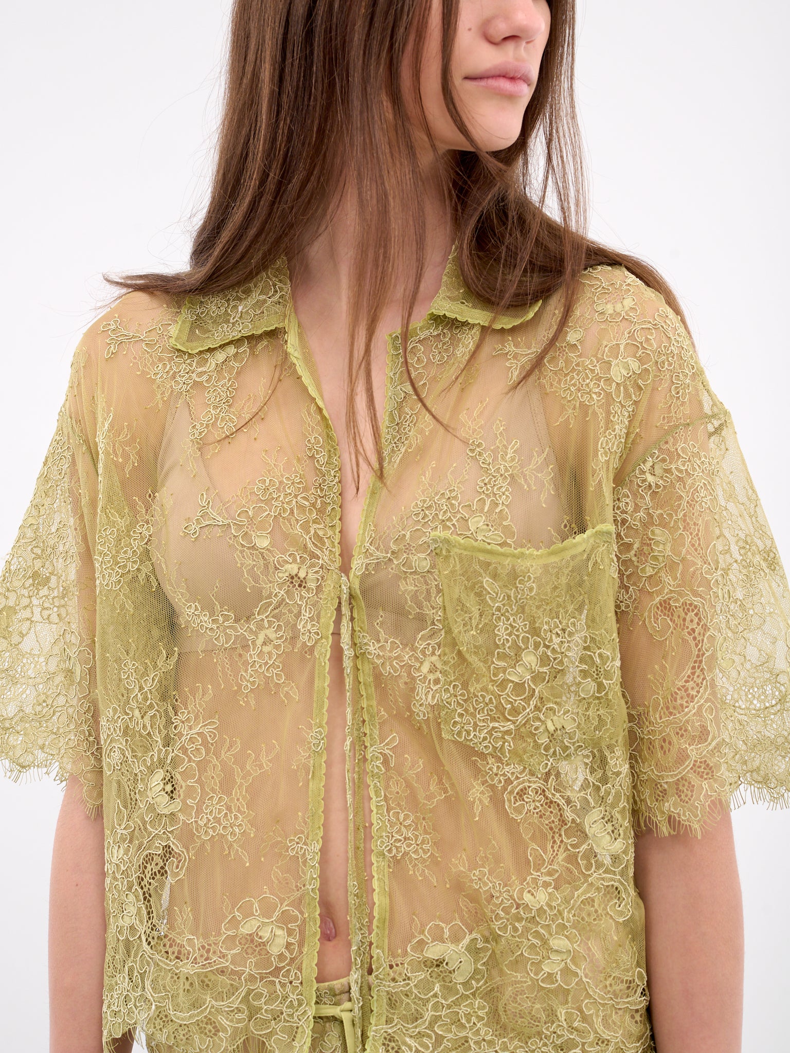 Rébrodé Lace Shirt (2C341A-N0459-NILE-GREEN)