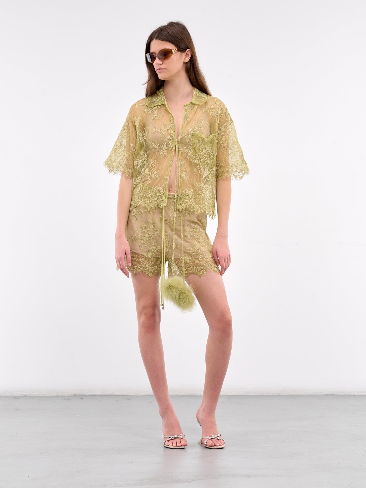 Rébrodé Lace Shirt (2C341A-N0459-NILE-GREEN)