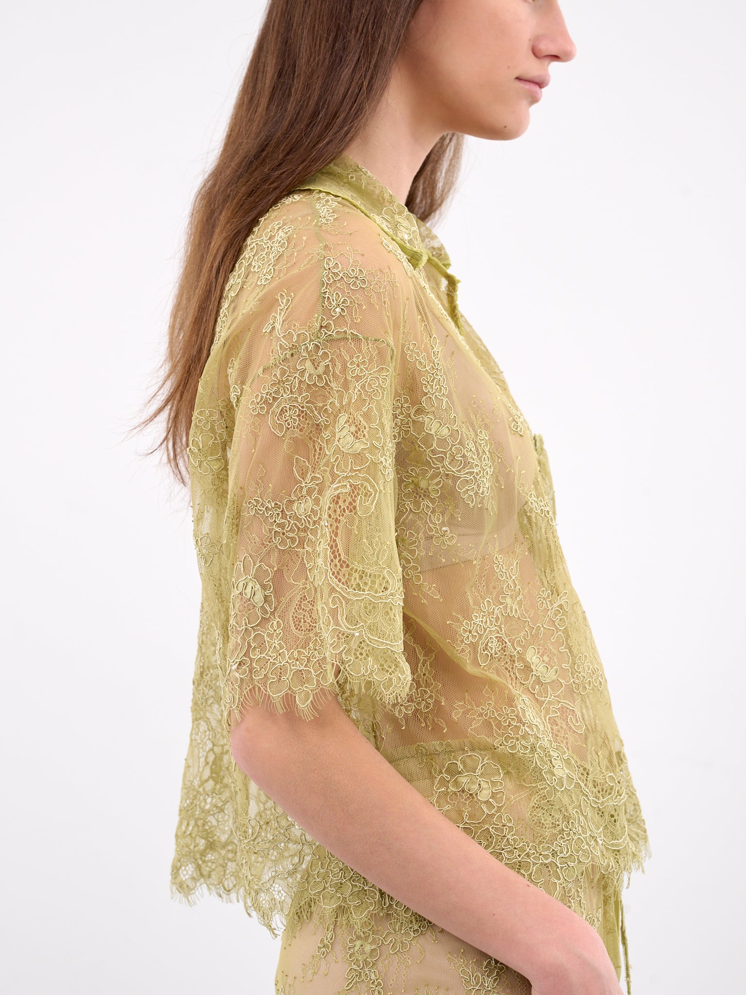 Rébrodé Lace Shirt (2C341A-N0459-NILE-GREEN)