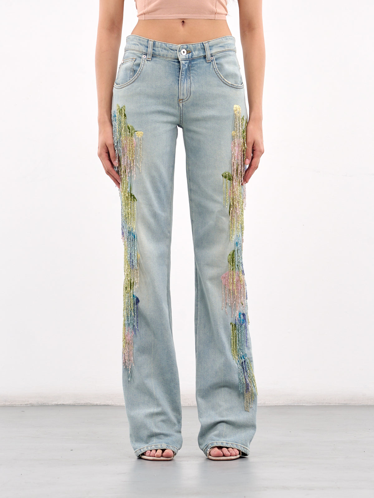 Embroidered Denim Jeans (2J193A-D06C1-ICE-BLUE)