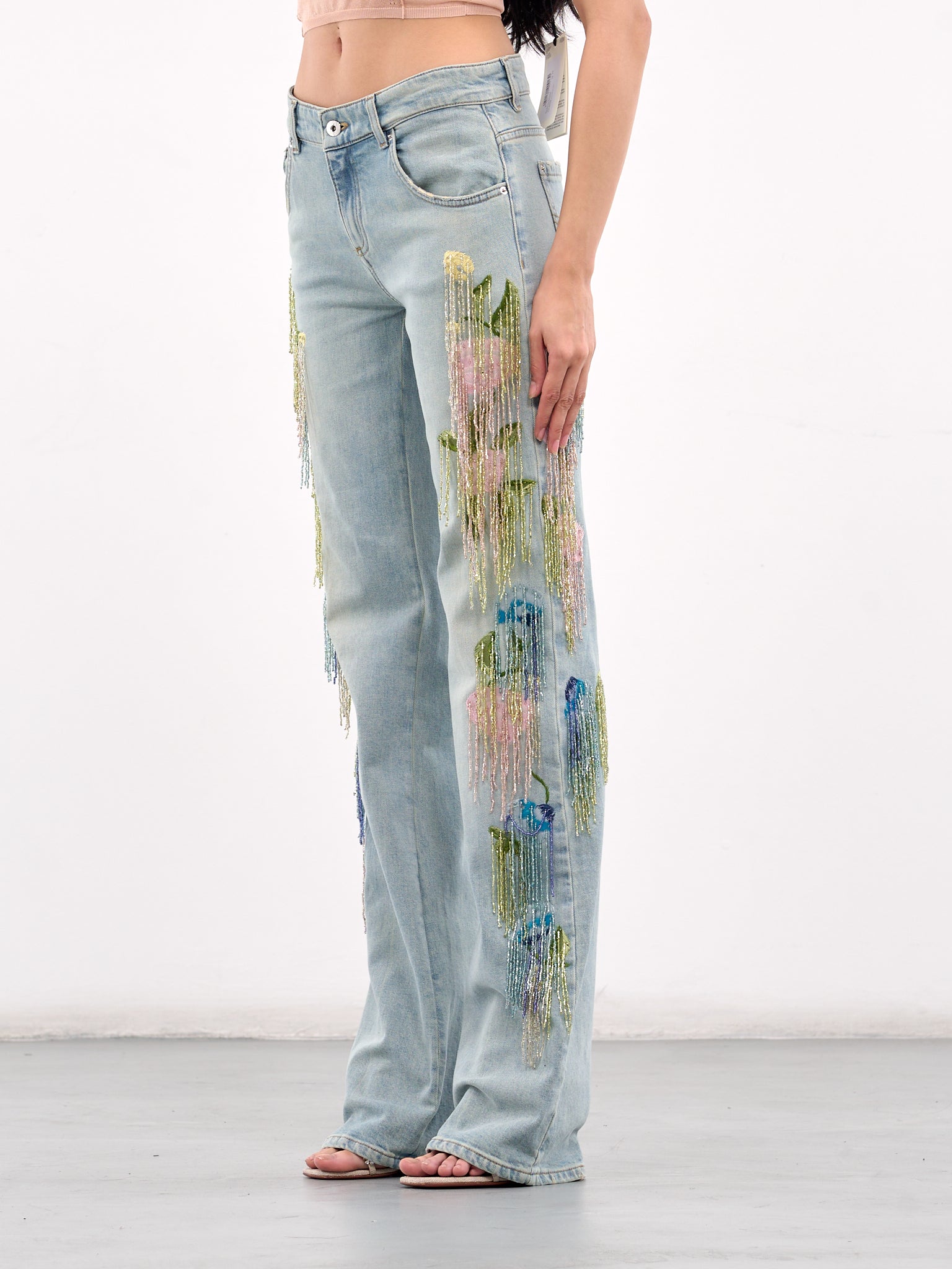 Embroidered Denim Jeans (2J193A-D06C1-ICE-BLUE)