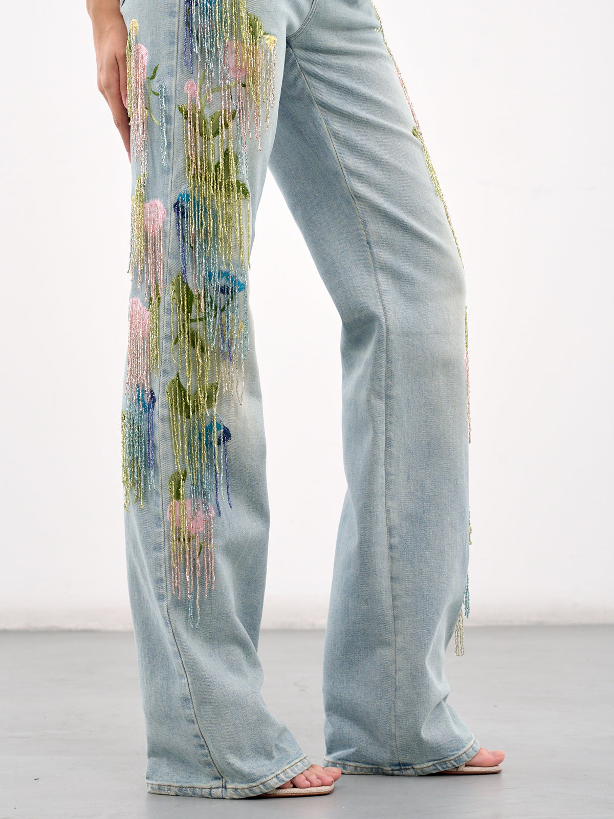 Embroidered Denim Jeans (2J193A-D06C1-ICE-BLUE)