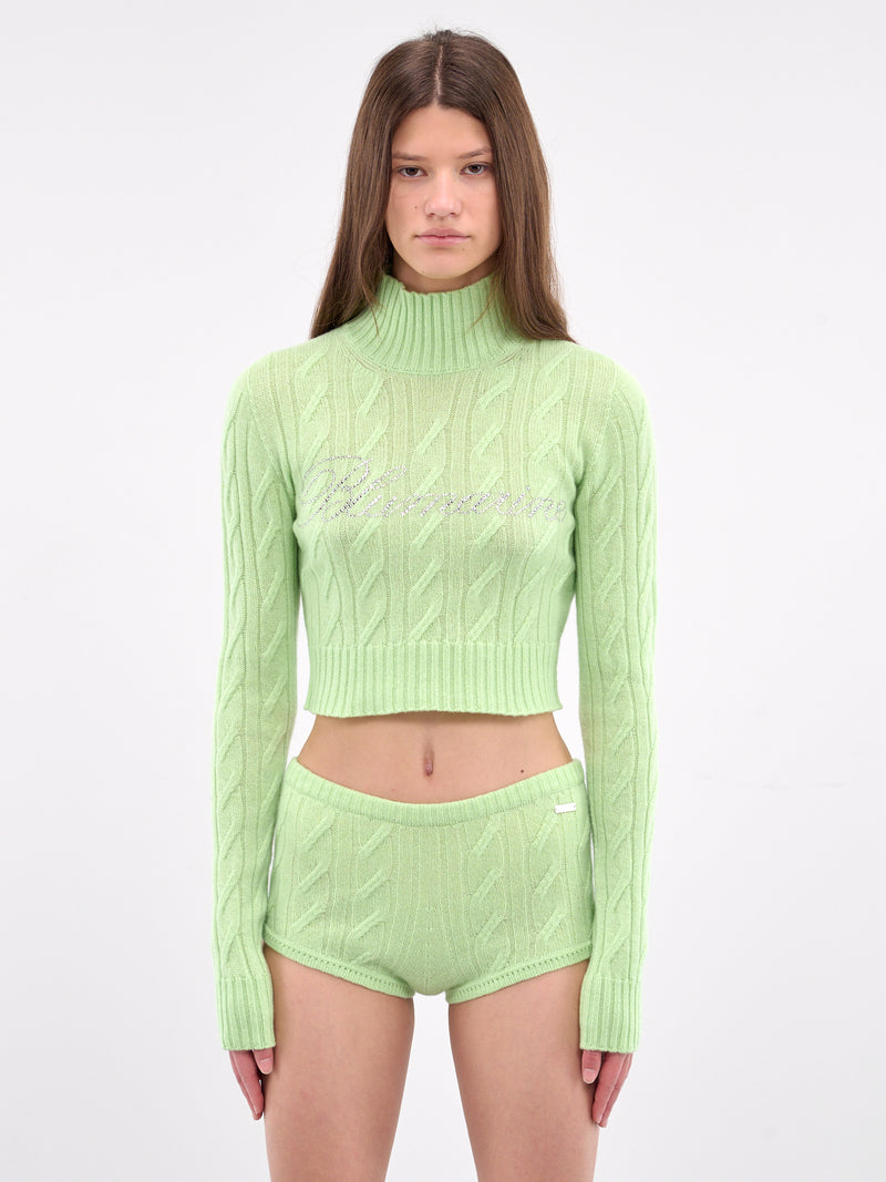 Logo Knit Sweater (2M569A-N0414-LIGHT-GREEN)