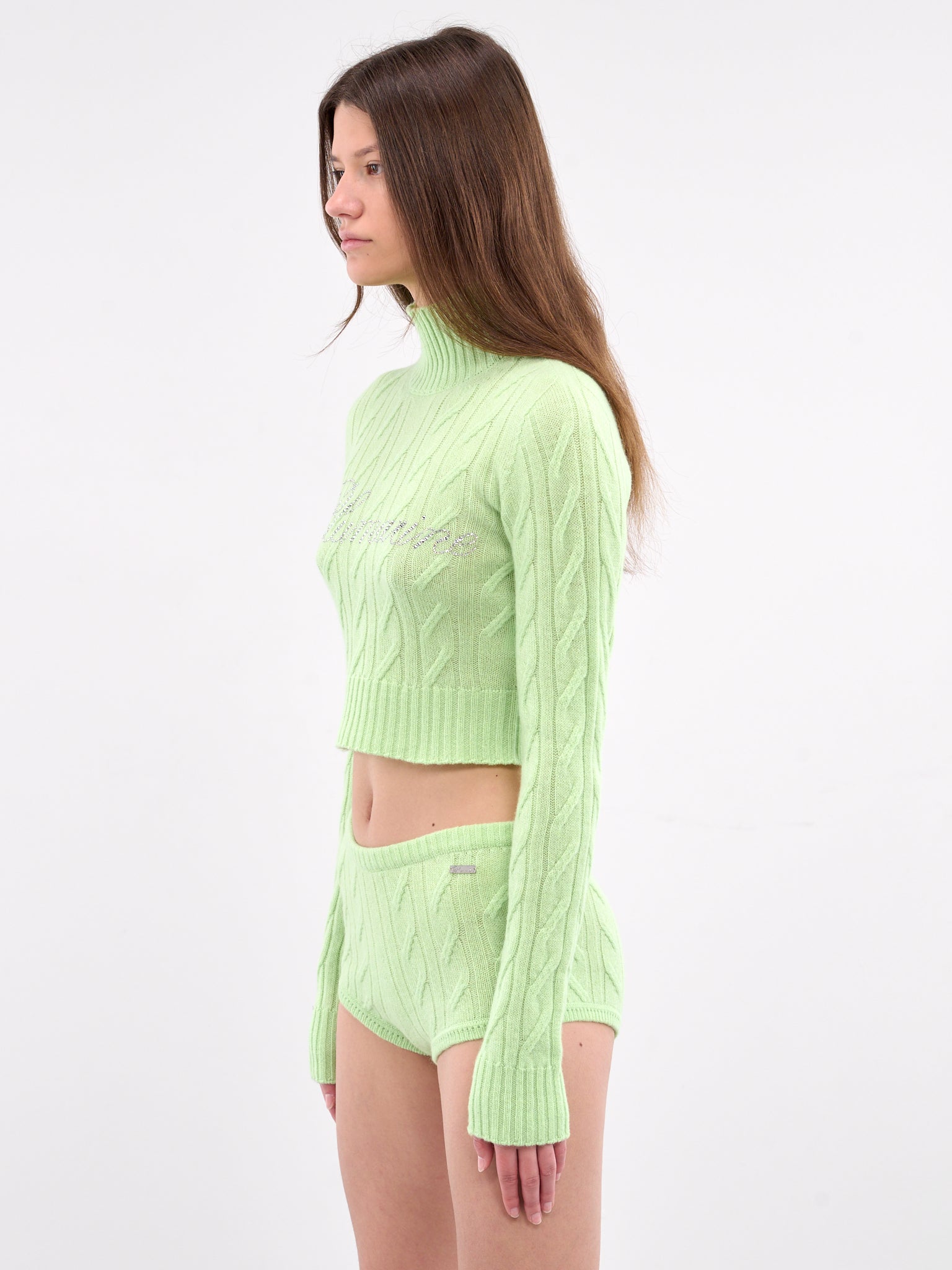 Logo Knit Sweater (2M569A-N0414-LIGHT-GREEN)