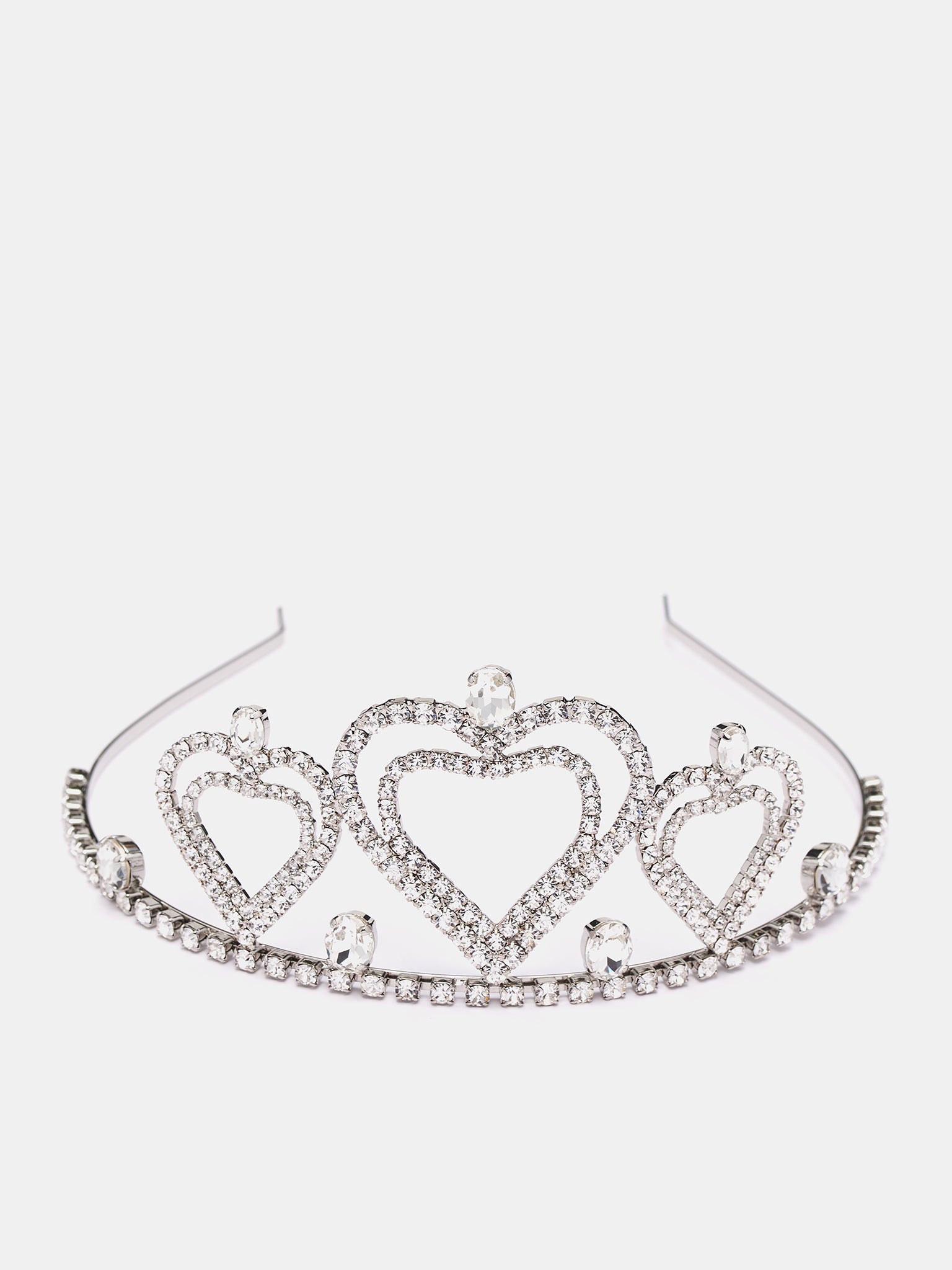 Hearts Crown (2W321A-N0999-SILVER-CRYSTAL)