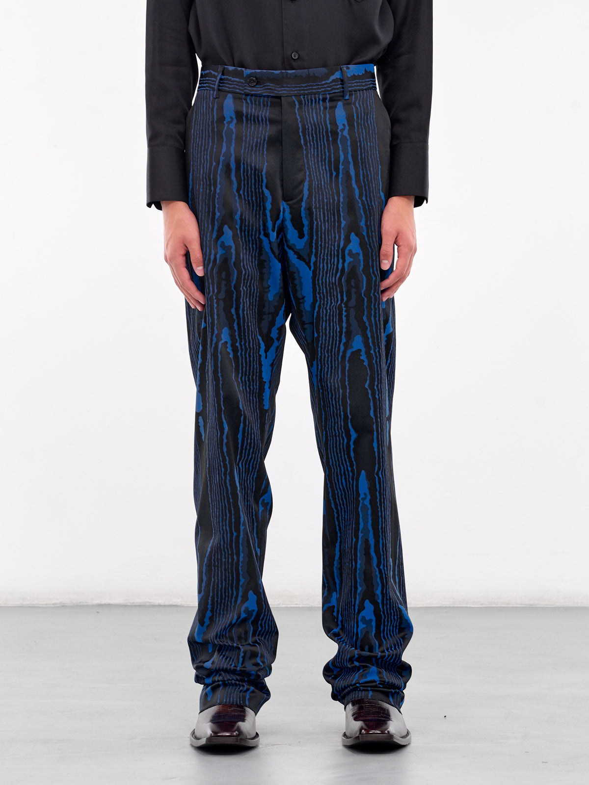 Abstract Trousers (303WT01506-BLUE-BLACK)